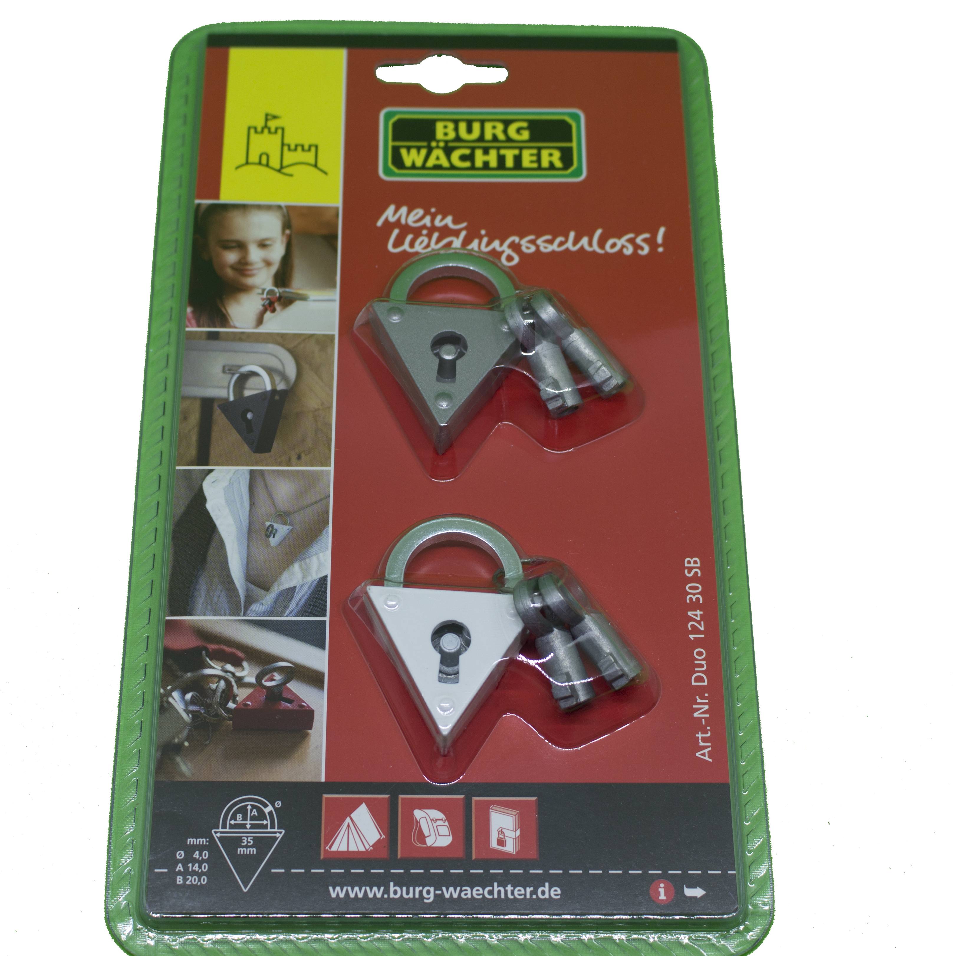 Burg Wächter Duo Vorhängeschlösser 2er Set "mein Lieblingsschloss"