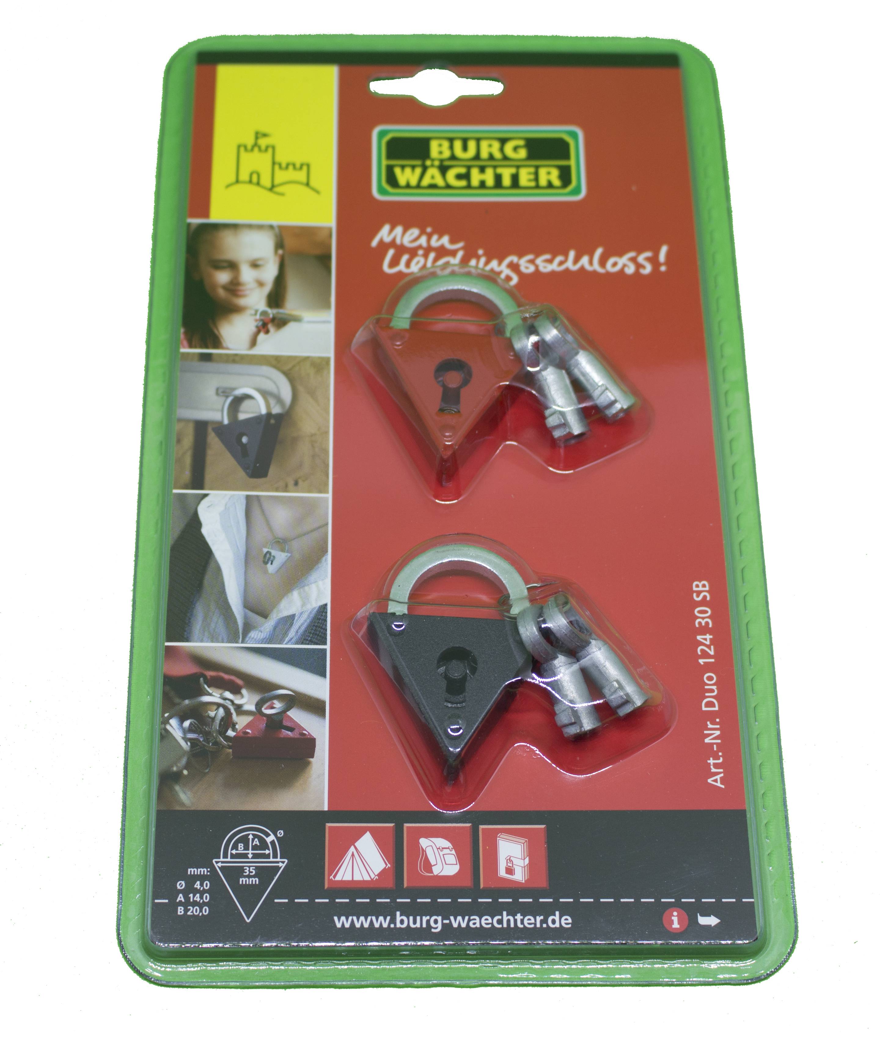 Burg Wächter Duo Vorhängeschlösser 2er Set "mein Lieblingsschloss"