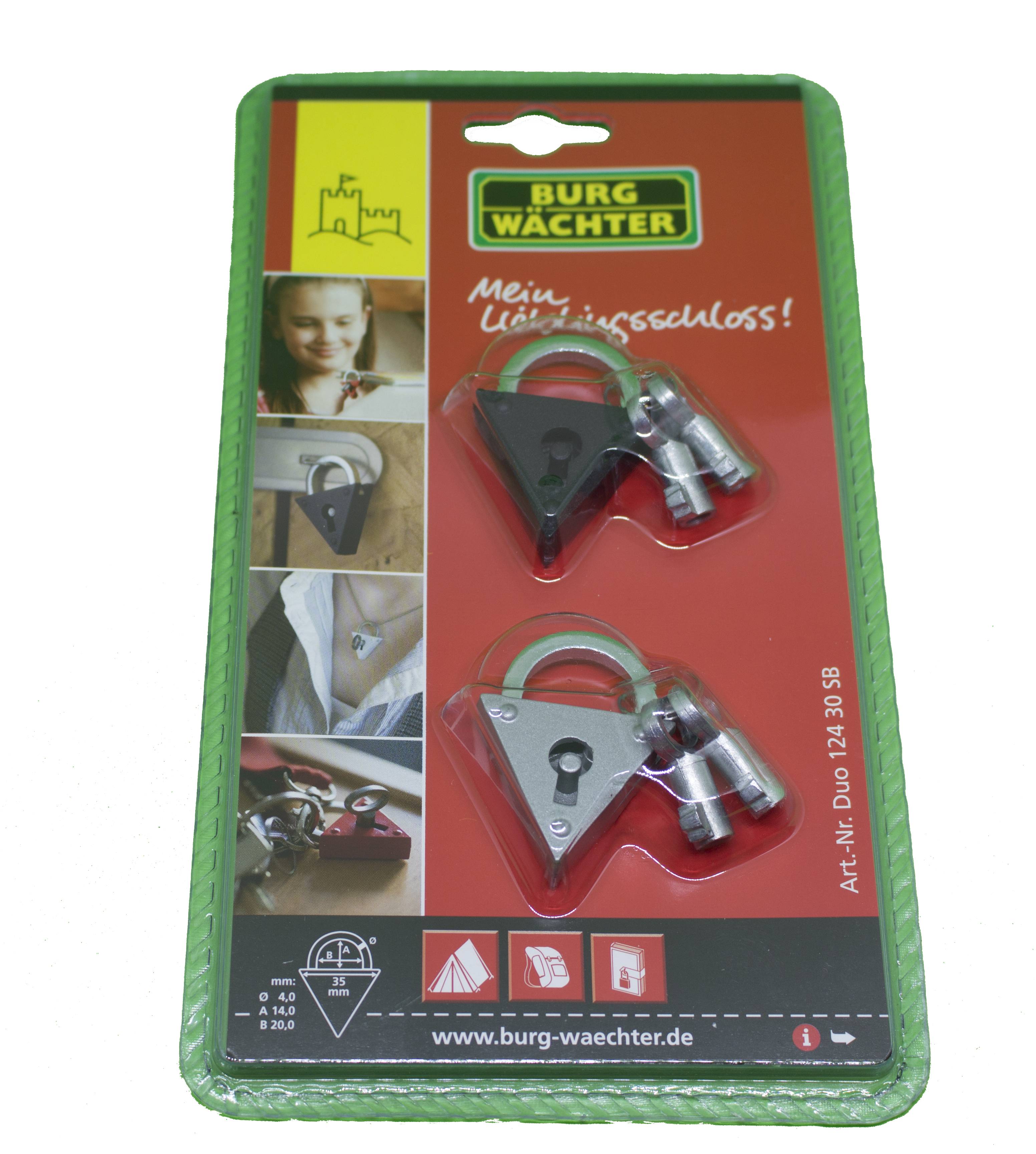 Burg Wächter Duo Vorhängeschlösser 2er Set "mein Lieblingsschloss"