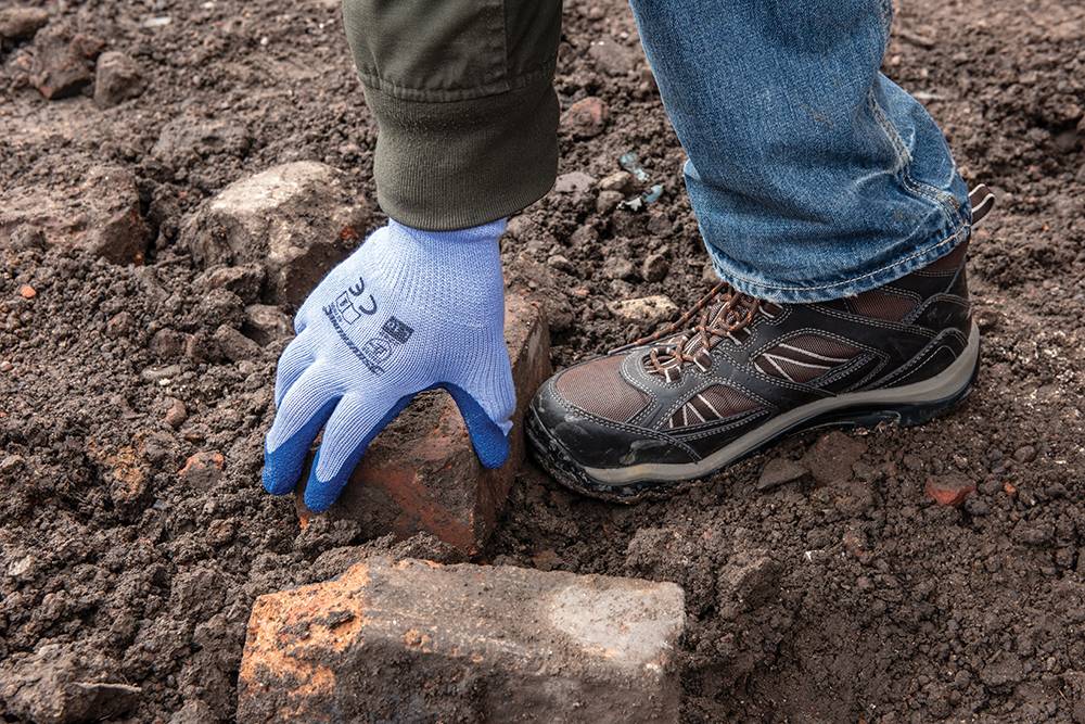 Latex Bauarbeiterhandschuhe Größe L 10