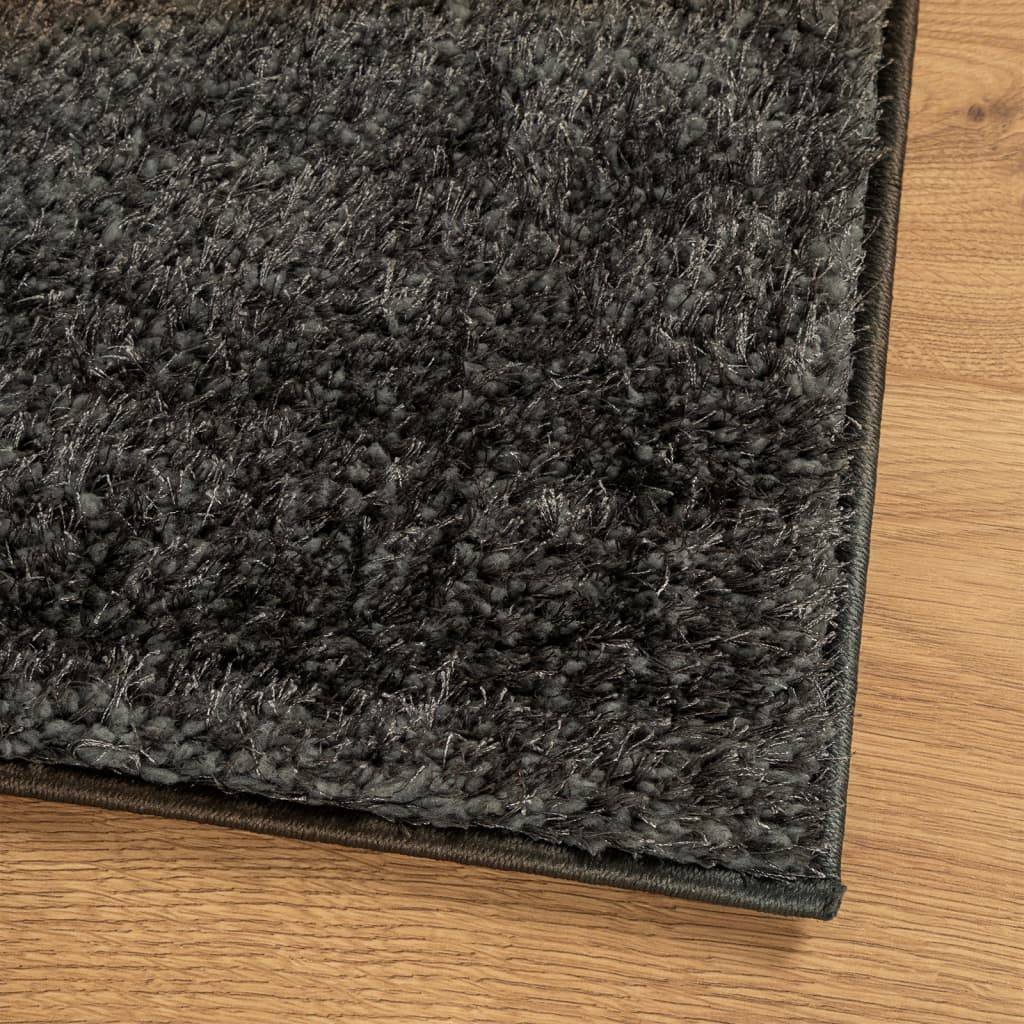vidaXL Teppich ISTAN Hochflor Glänzend Anthrazit 100x200 cm
