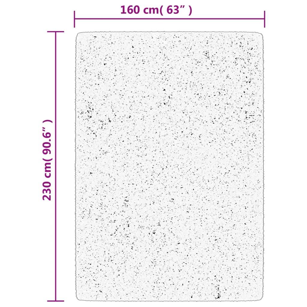 vidaXL Teppich OVIEDO Kurzflor Schwarz 160x230 cm