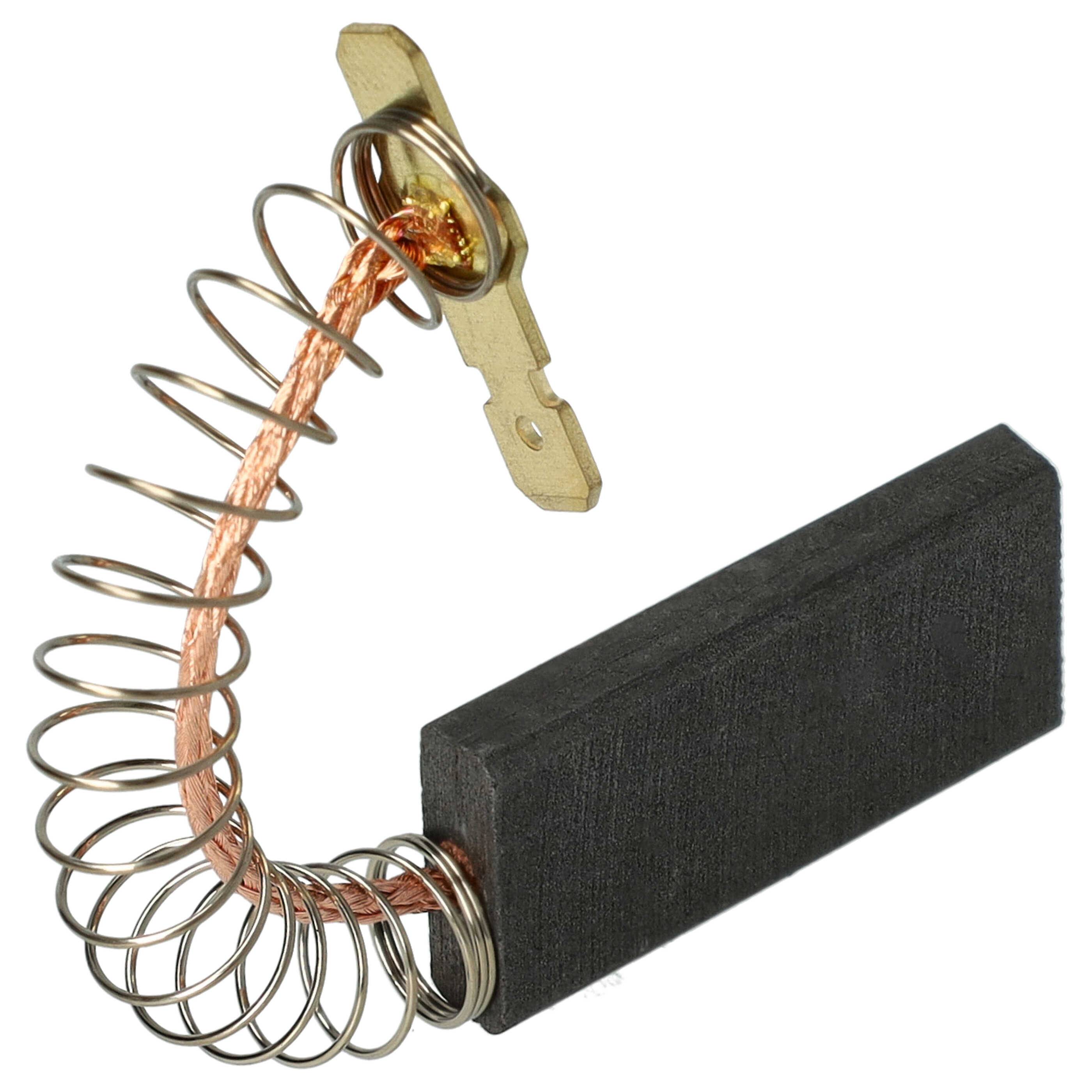 vhbw 2x Kohlebürste Motorkohle 5 x 12 x 33 mm kompatibel mit Balay TS890, TS888, TS887, TS885, TS884, TS881, TS880 Waschmaschine + Feder