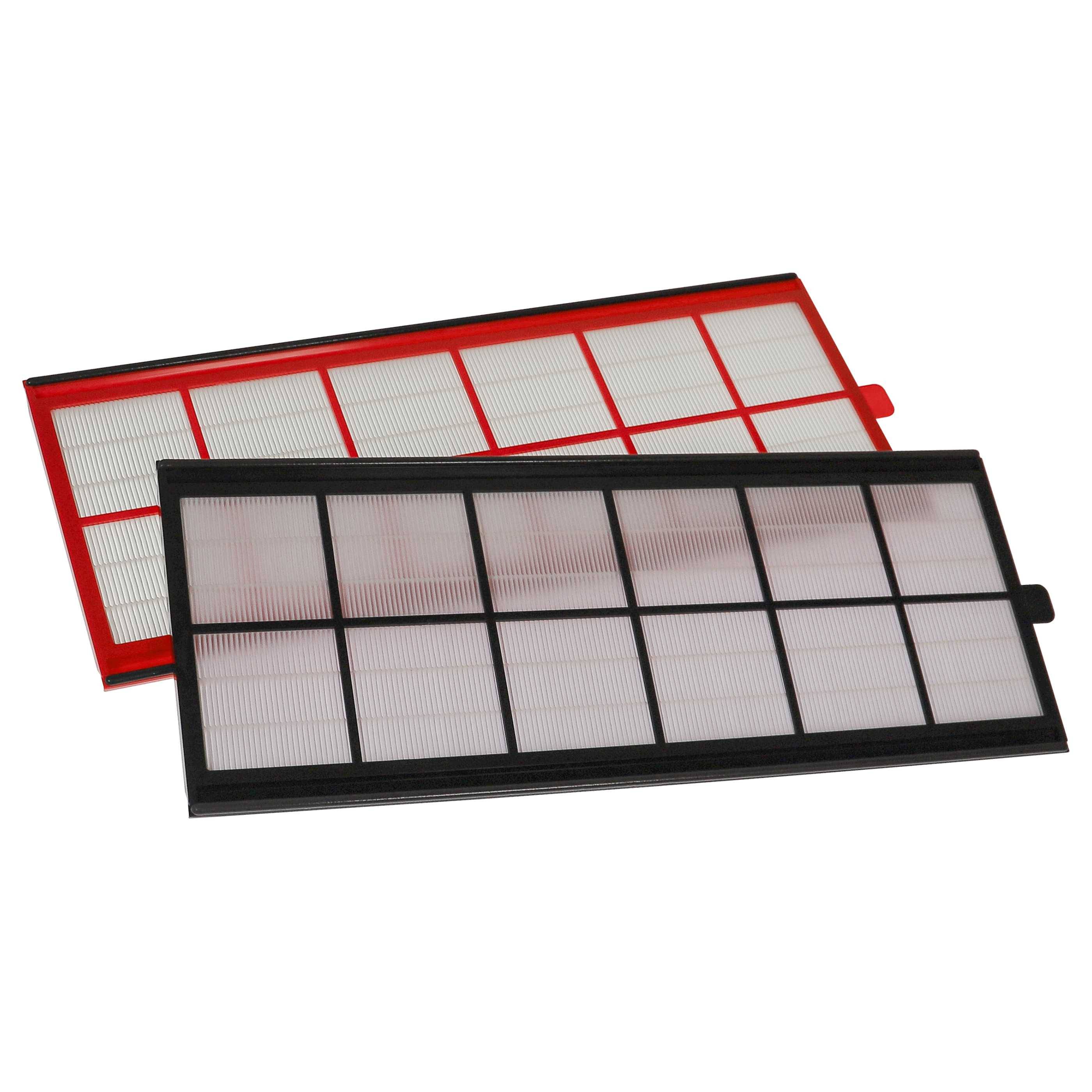 vhbw Filterset kompatibel mit Aeris 550 | 350, 450 Lüftungsgerät - Luftfilter G4 / F7 (2 Stück), 50 x 17 x 1 cm, Weiß / Rot / Schwarz