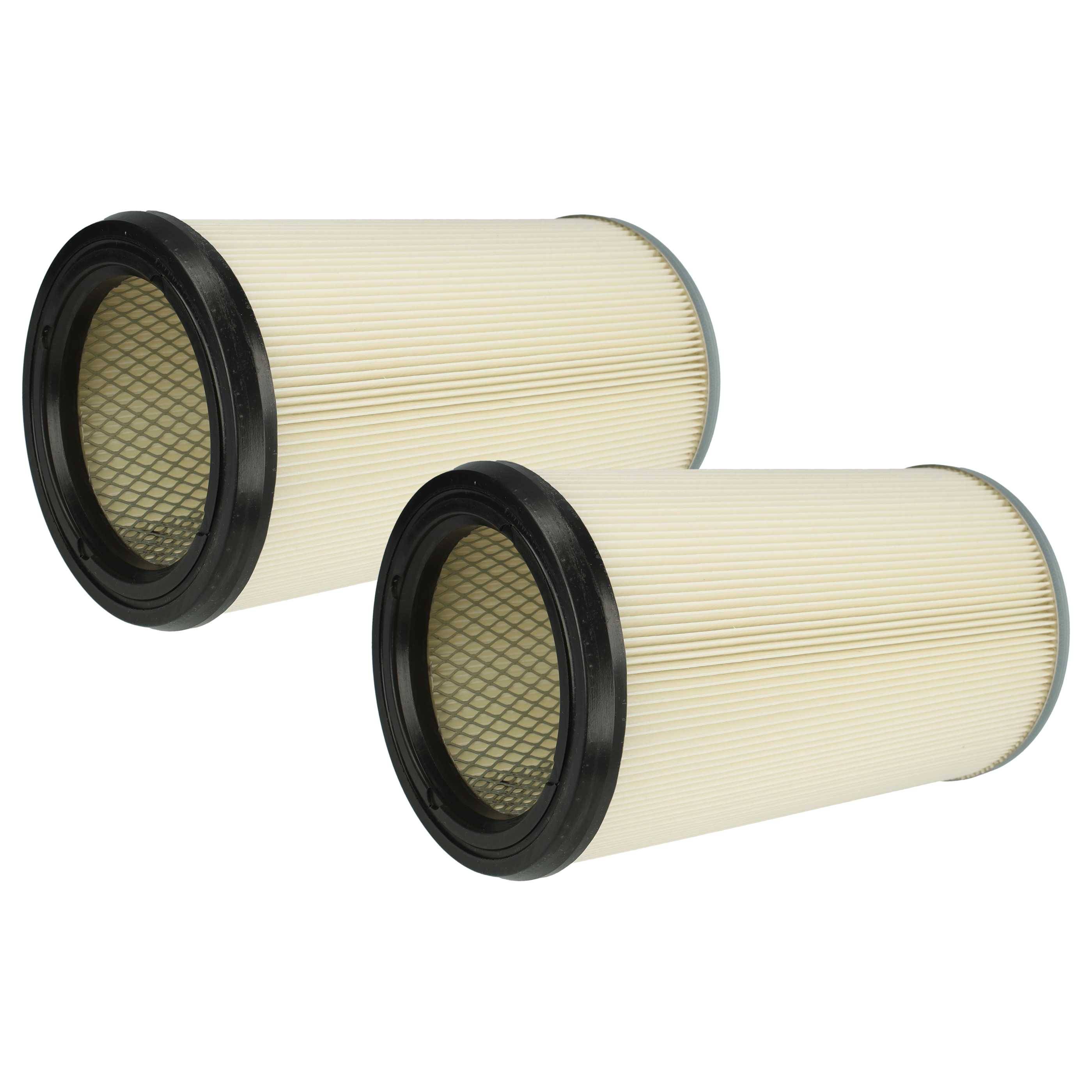 vhbw Filterset 2x Faltenfilter kompatibel mit Kärcher NT 601, NT 602, NT 200, NT 602 LP, NT 802 I Staubsauger - Filter, Patronenfilter, weiß silber