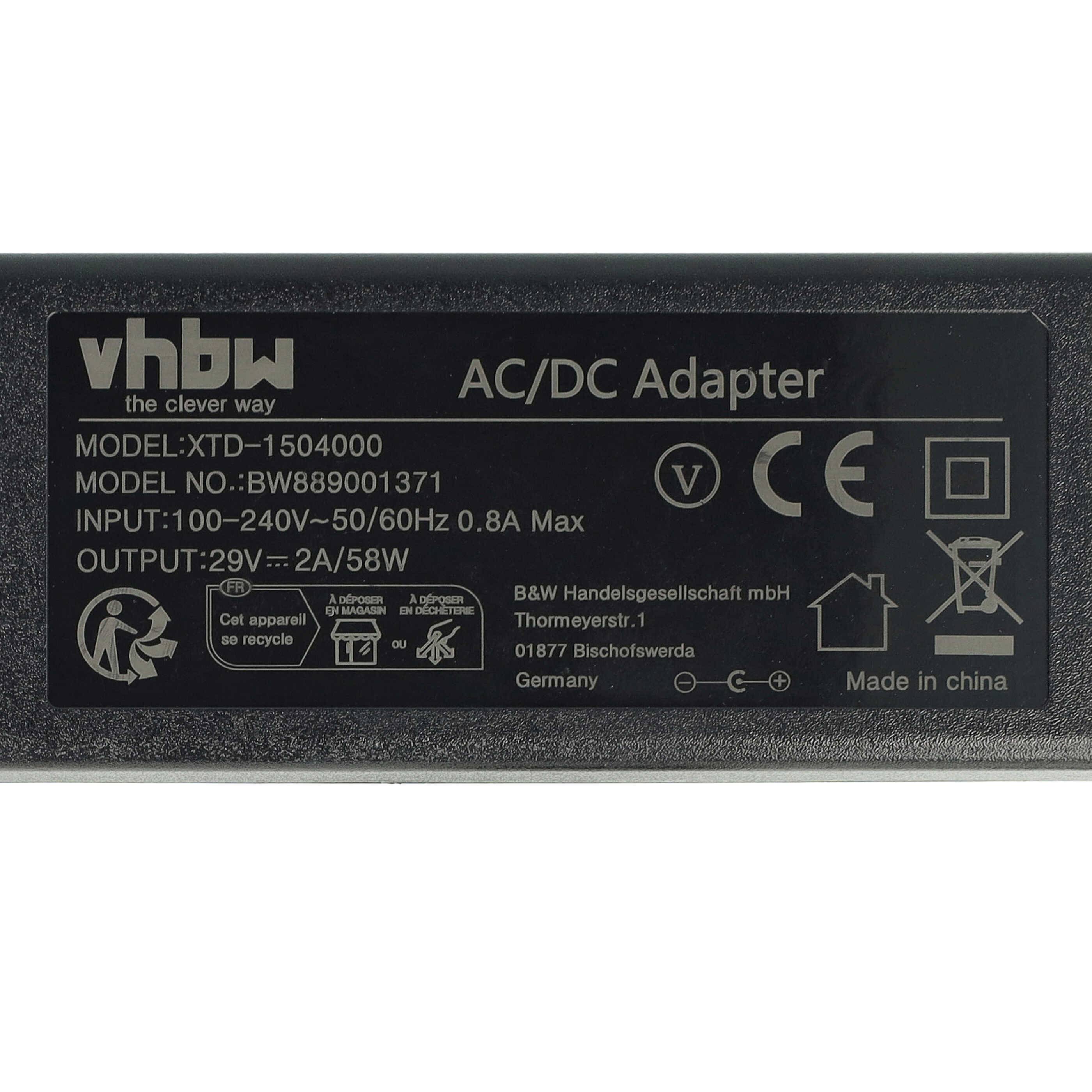 vhbw Netzteil Ersatz für LIMOSS ZBHWX-A290020-A, ZB-B290020-B für Liege-/Massagesessel - 29 V