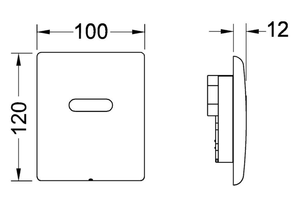 TECEplanus Urinal Elektronik mit 6V Batterie weiß seidenmatt