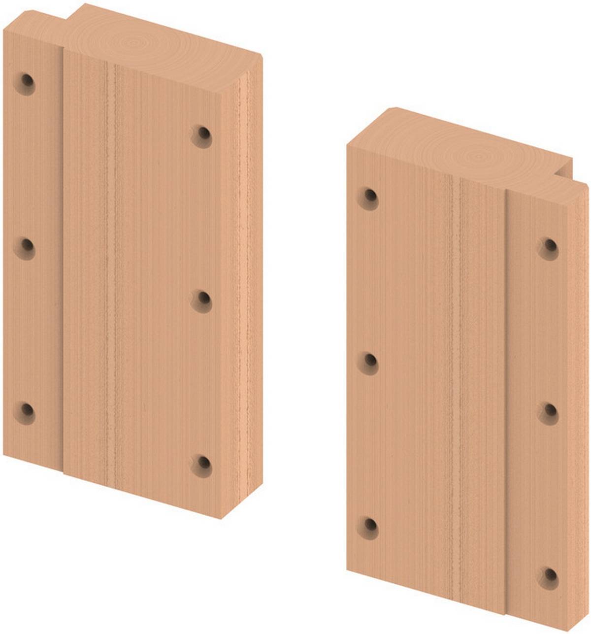 TECEprofil Holzplattenset zur Aufnahme von Stützklappgriffen