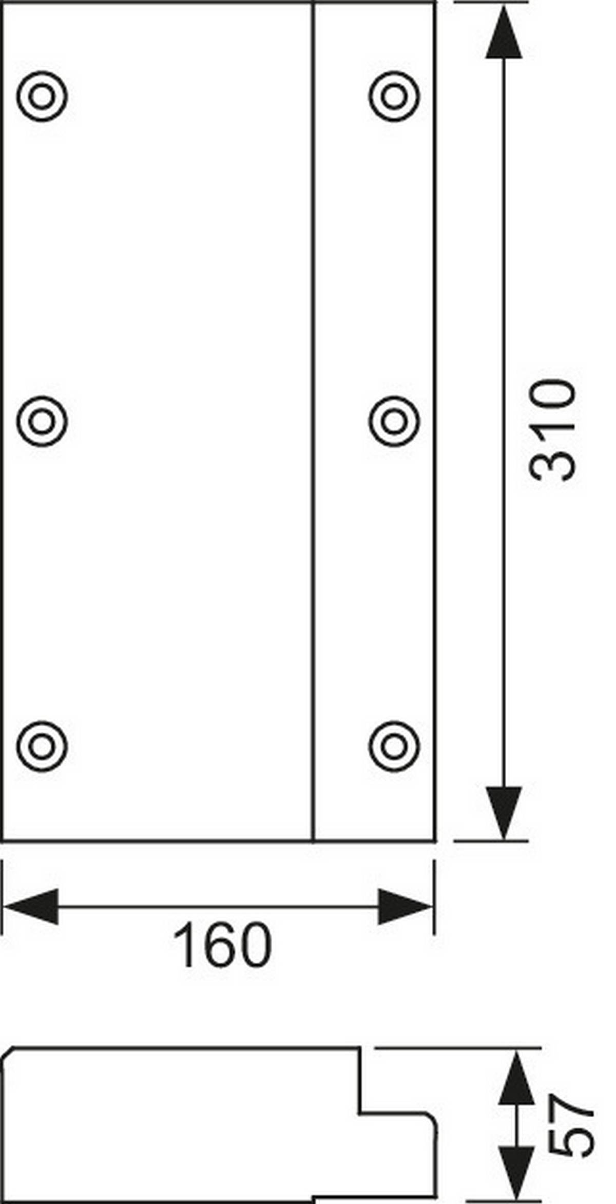 TECEprofil Holzplattenset zur Aufnahme von Stützklappgriffen