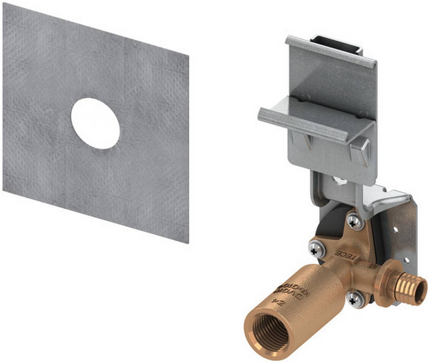 TECEprofil Armaturenanschluss m. Wandsch. 1/2 x1/2 lange Ausführung