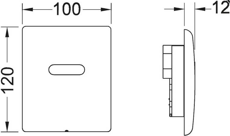 TECEplanus Urinal Elektronik mit 6V Batterie verchromt glänzend
