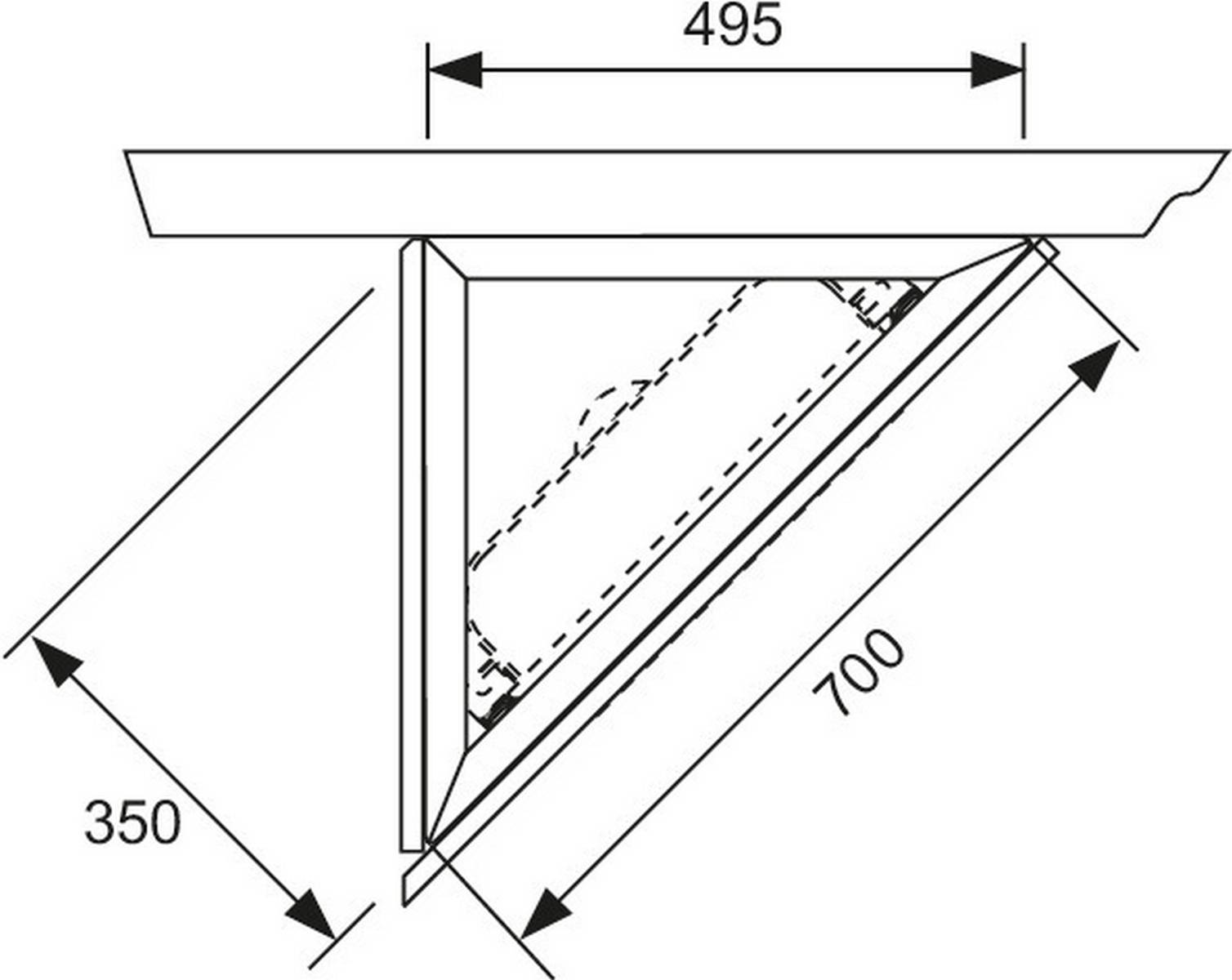 TECEprofil Modulbefestigung für Wand-Eckmontage