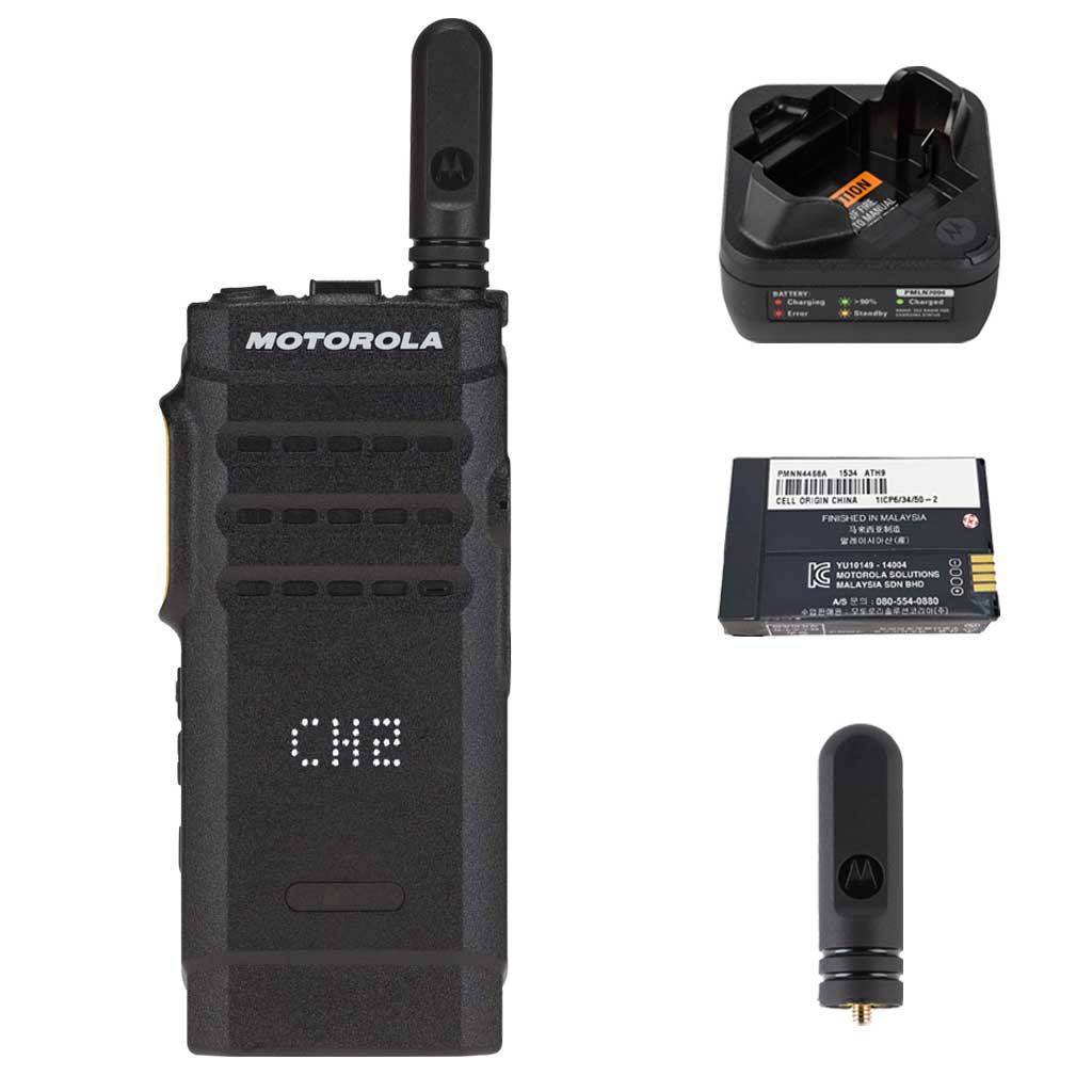 SET Motorola SL1600 Handfunkgerät UHF Antenne Batterie Einzelladegerät MDH88QCP9JA2ANB
