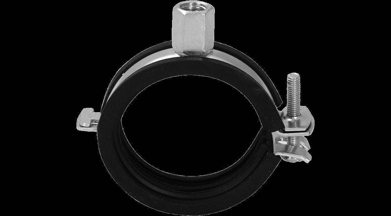 ASW Einhand - Schraubrohrschelle mit Einlage M8 / M10 60-64mm