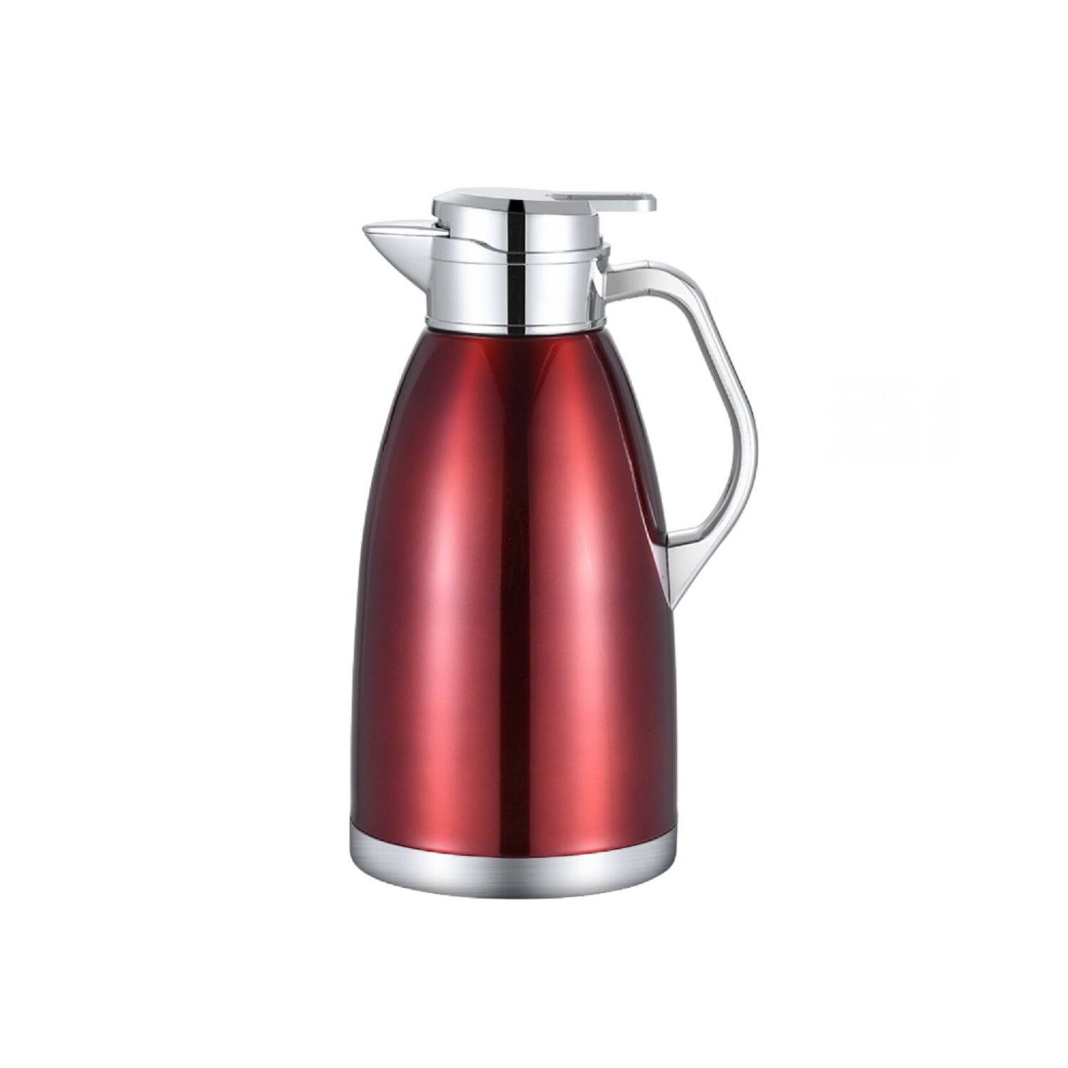 Thermoskanne 2,3L Isolierkanne Teekanne Thermosflasche Kaffeekanne Rot