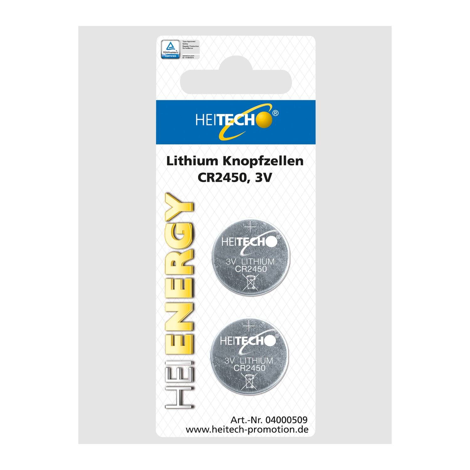 Lithium Knopfzellen 2-er Pack CR 2450/3V kompatibel mit OOONO CO-Driver
