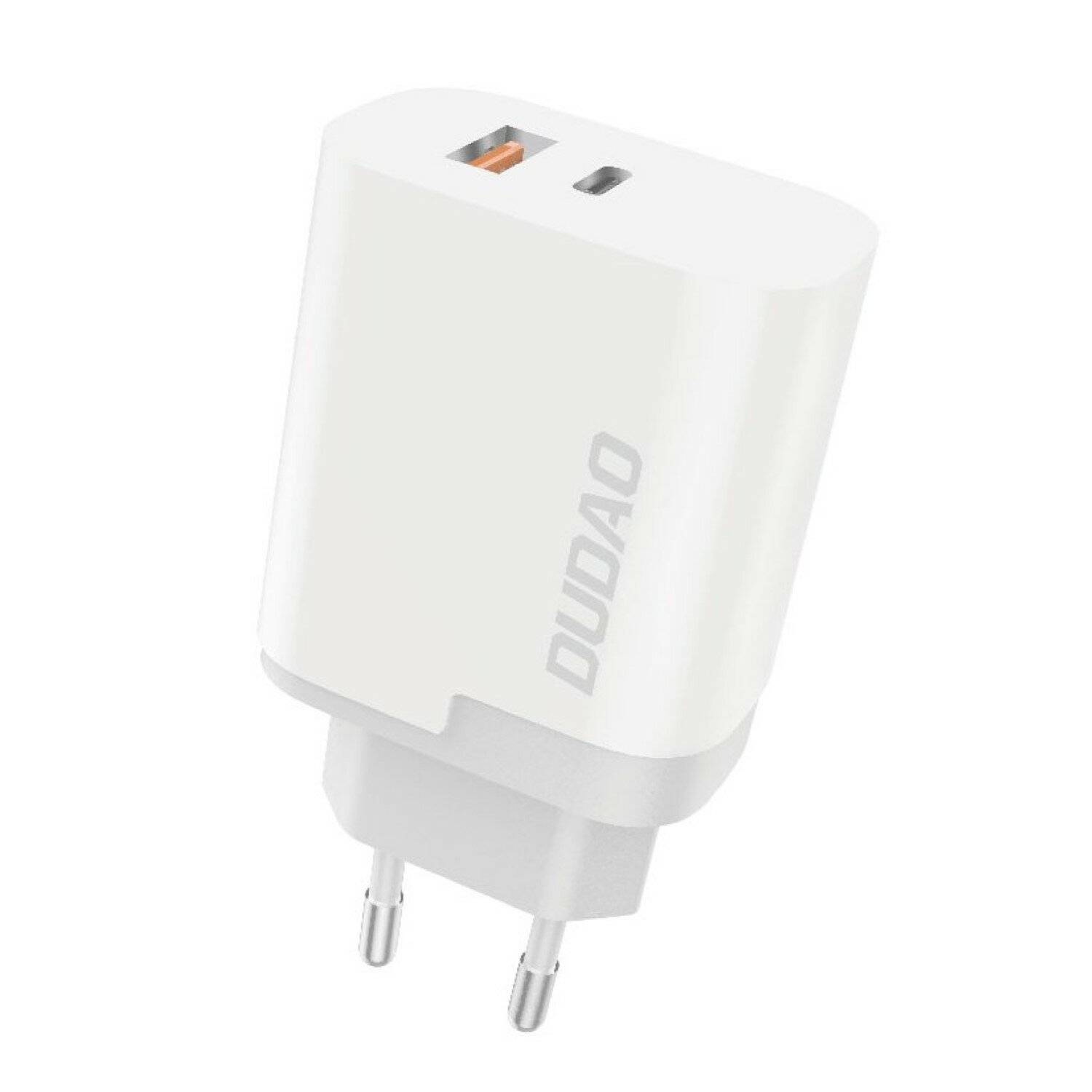 Dudao USB / USB Typ C Power Delivery Quick Charge 3.0 3A 22,5W Ladegerät weiß