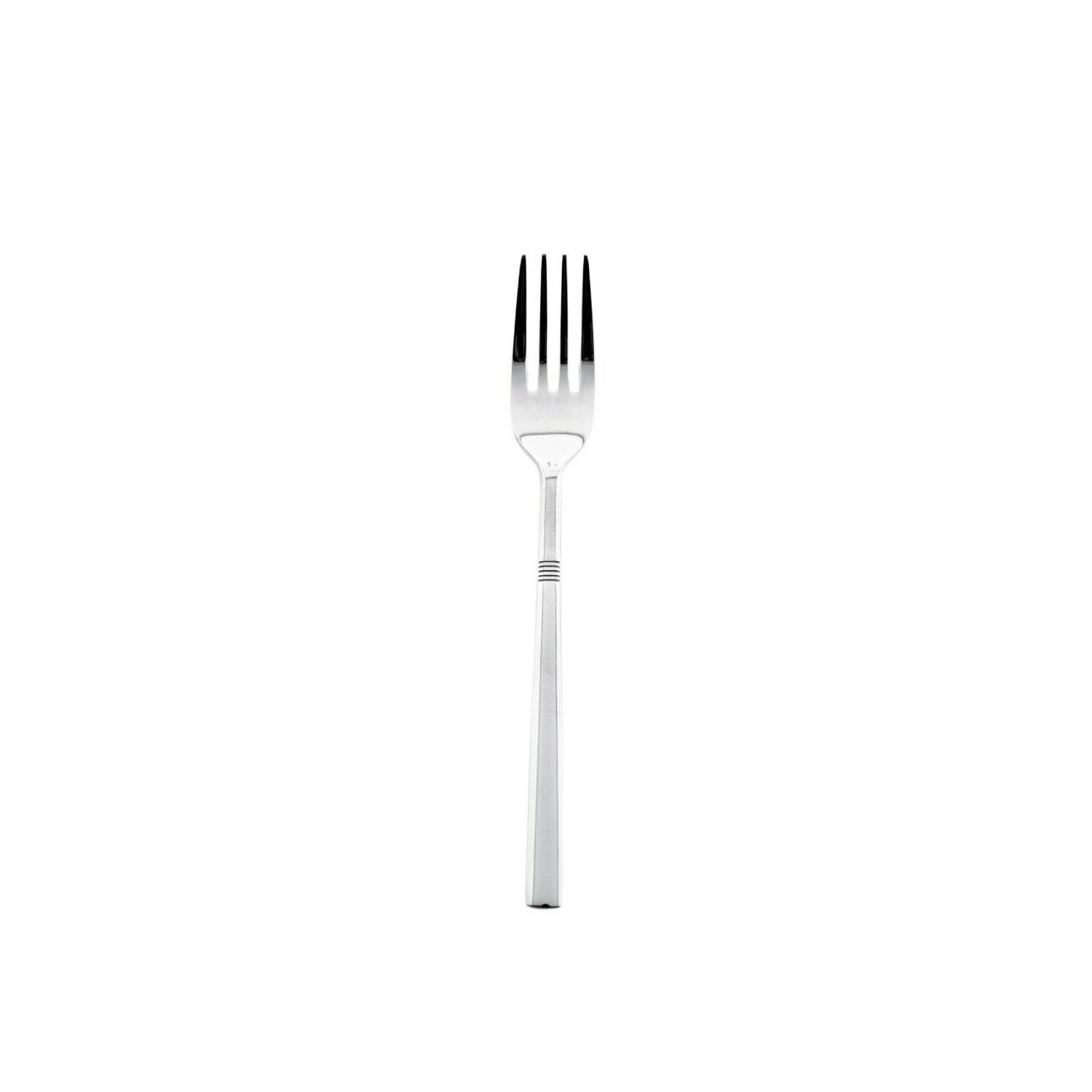 Almina 6 Tlg. Kuchengabel-Set aus Chrom-Edelstahl Silber mit Design 18/10