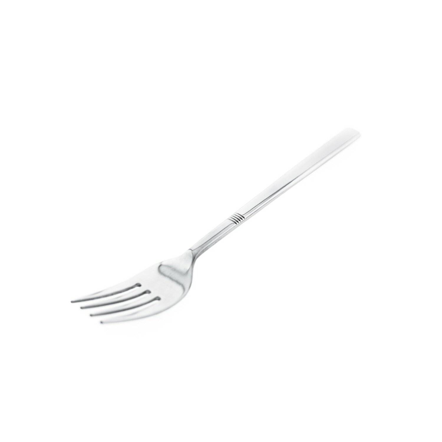 Almina 6 Tlg. Kuchengabel-Set aus Chrom-Edelstahl Silber mit Design 18/10