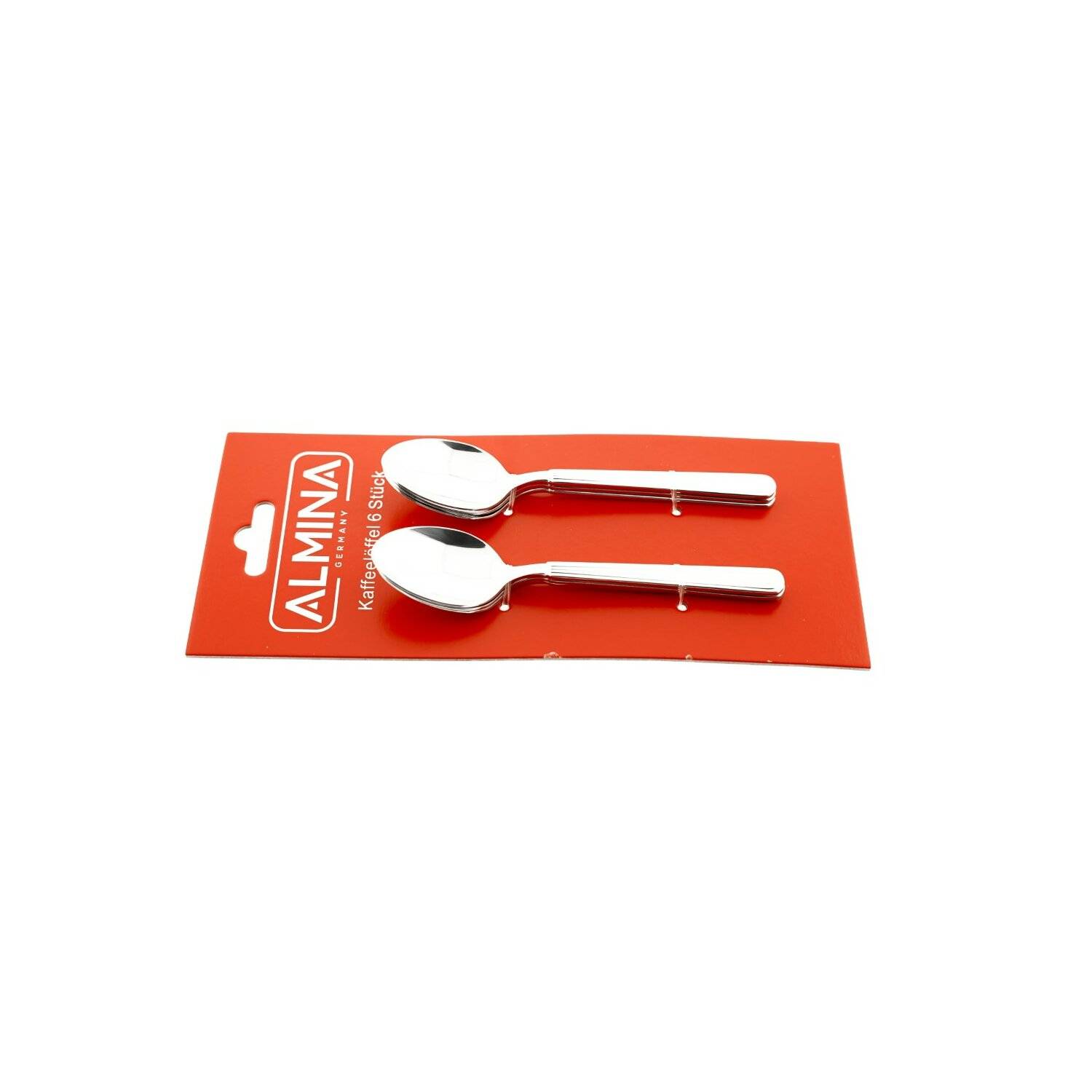 Almina 6 Tlg. Kaffeelöffel-Set in Silber 18/10 aus Chrom-Edelstahl mit Motiv
