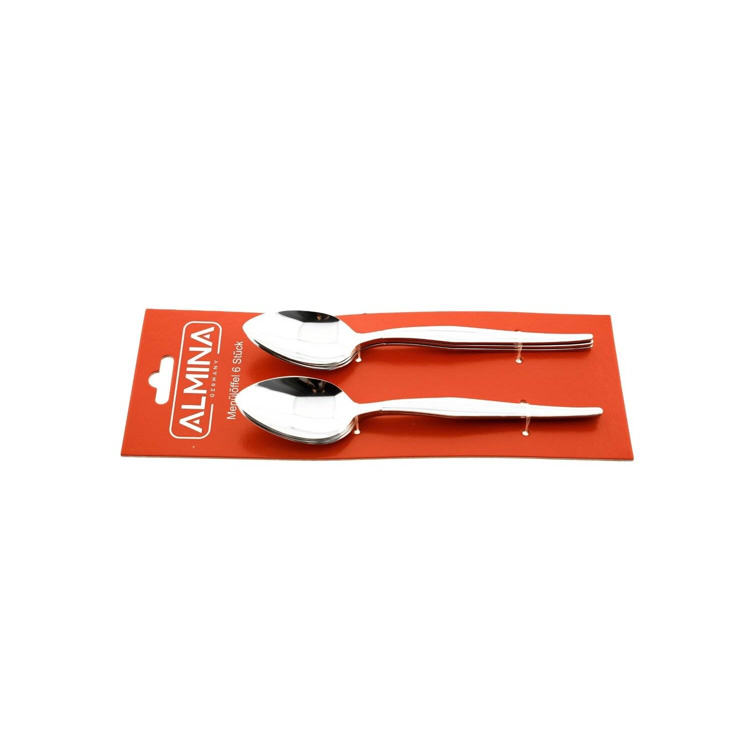 Almina 6 Tlg. Menülöffel-Set mit Design 18/10 aus Chrom-Edelstahl Silber