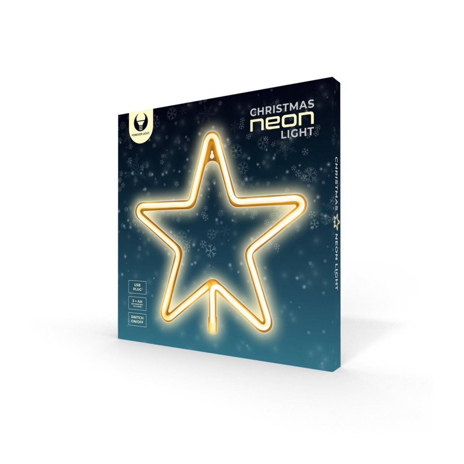 Neon LED WEIHNACHTEN PENTASTAR warmweiß FLNE22 Forever Light Dekoration für Weihnachten zum Aufhängen