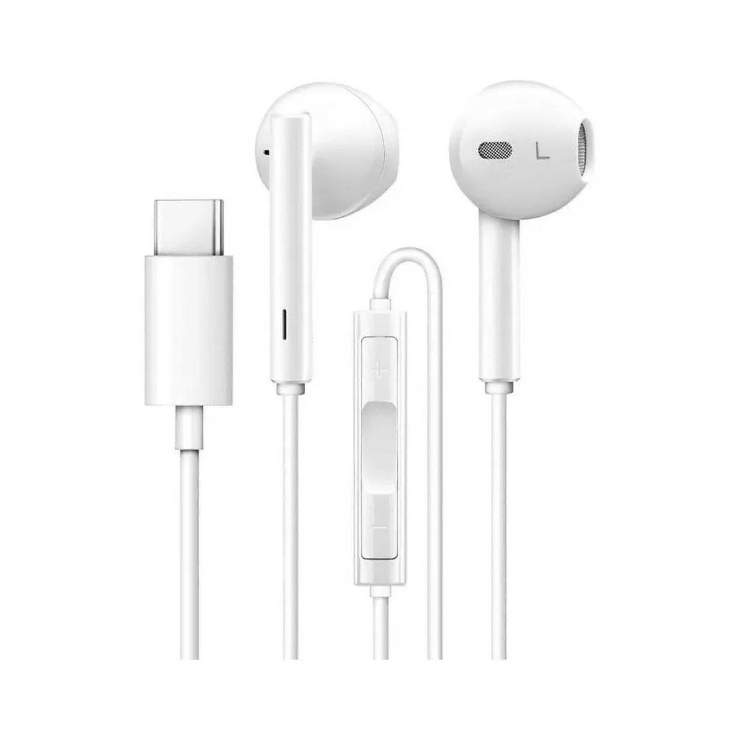 Original Huawei In-Ear-Kopfhörer 1200 mm USB-Typ-C-Stereo-Set in Weiß intrigierte Fernbedienung