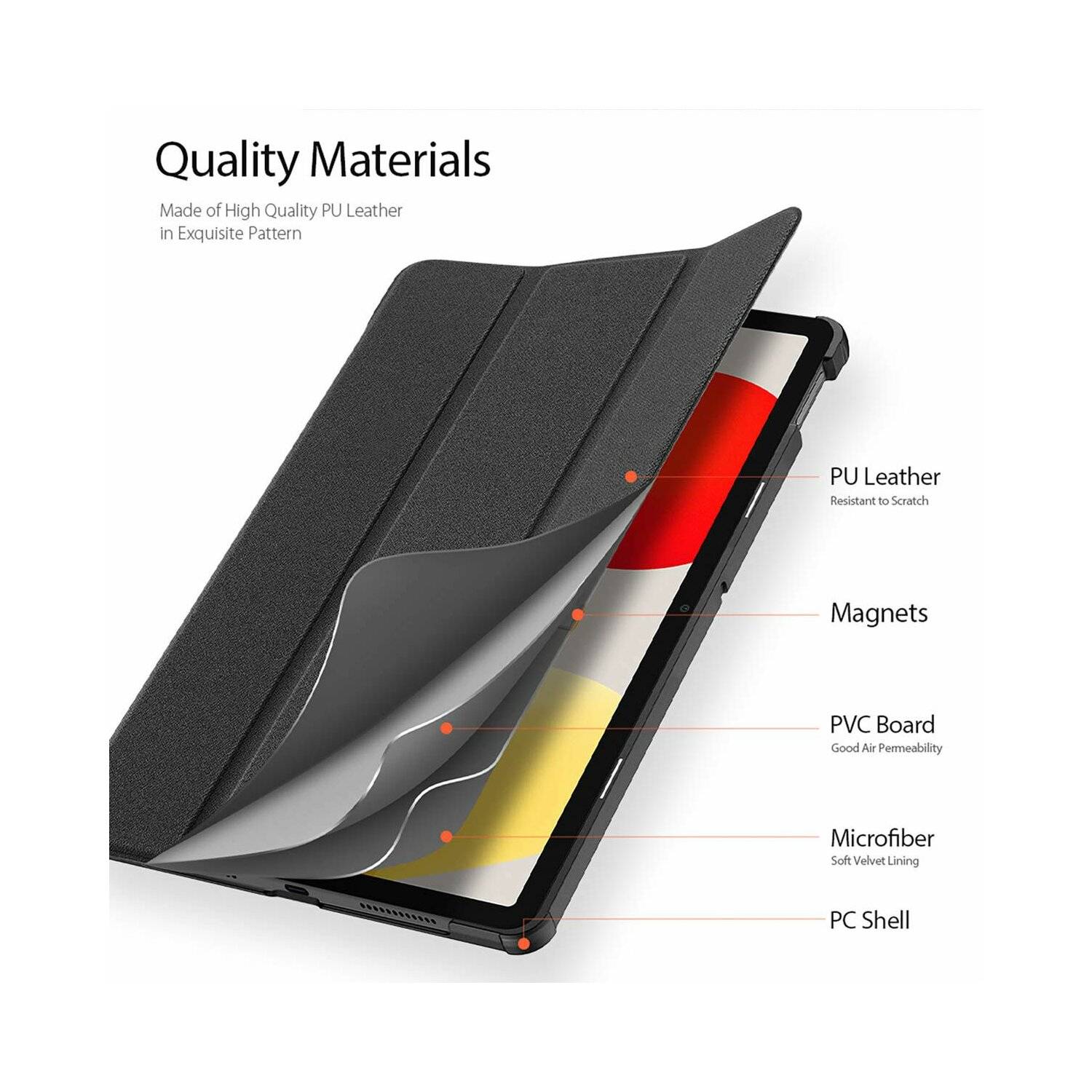 Dux Ducis Domo Klapphülle kompatibel mit Realme Pad 2 11,5" Schwarz