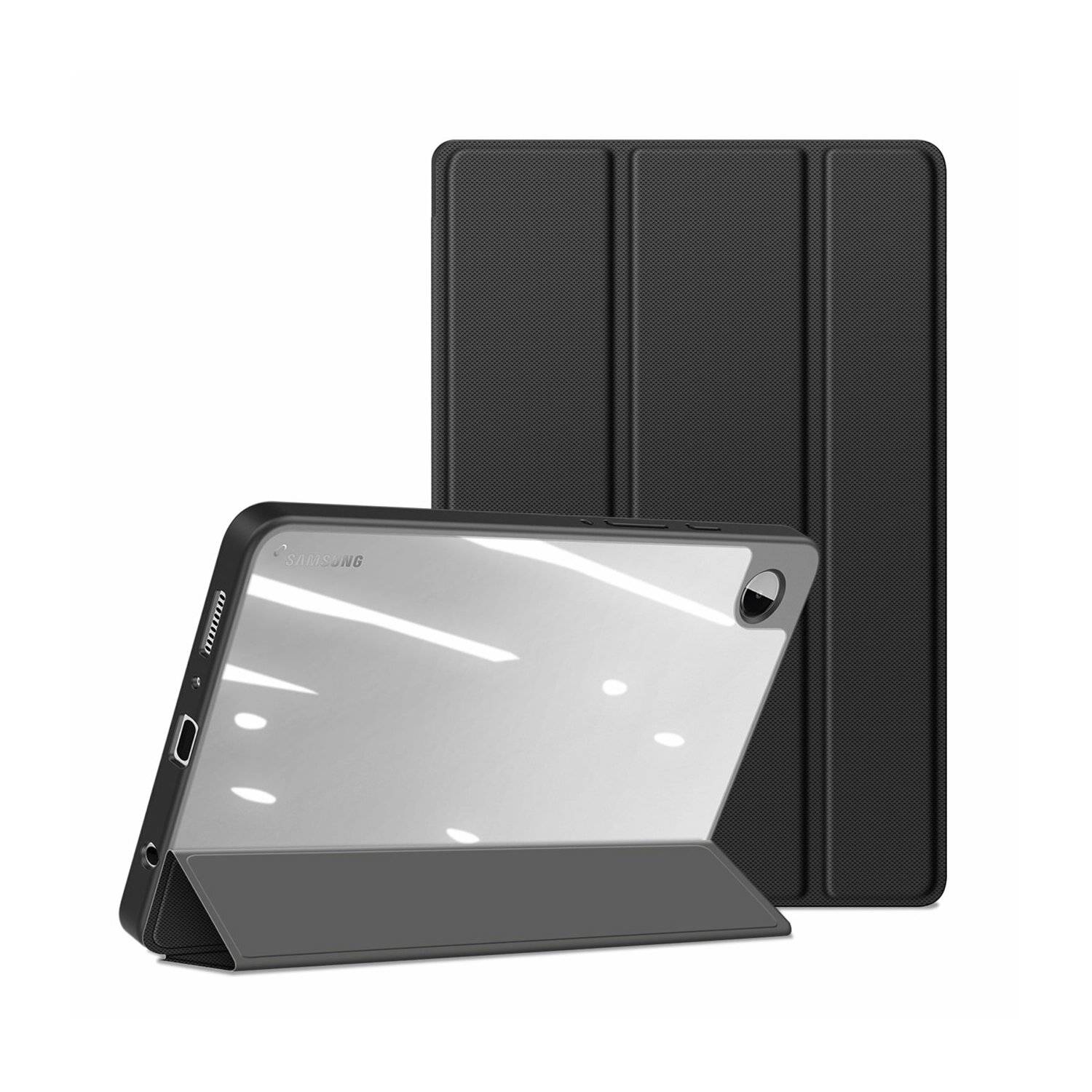 Dux Ducis Toby Eco-Leather Tablet-Ledertasche Schale Cover für Samsung Galaxy Tab A9 8.7" Schwarz