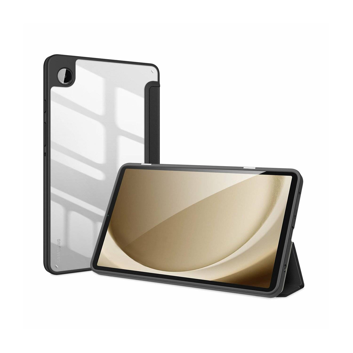 Dux Ducis Toby Eco-Leather Tablet-Ledertasche Schale Cover für Samsung Galaxy Tab A9 8.7" Schwarz