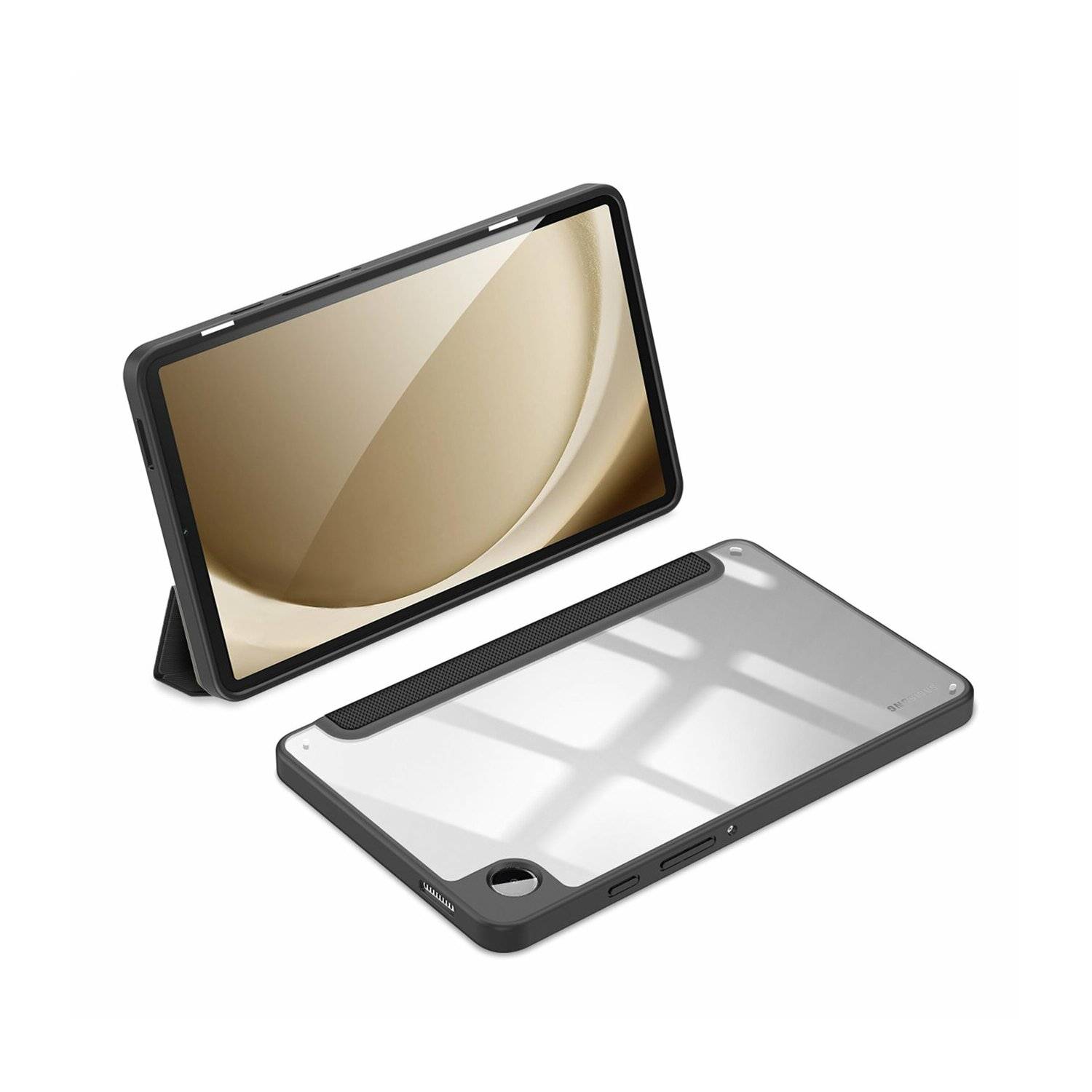 Dux Ducis Toby Eco-Leather Tablet-Ledertasche Schale Cover für Samsung Galaxy Tab A9 8.7" Schwarz