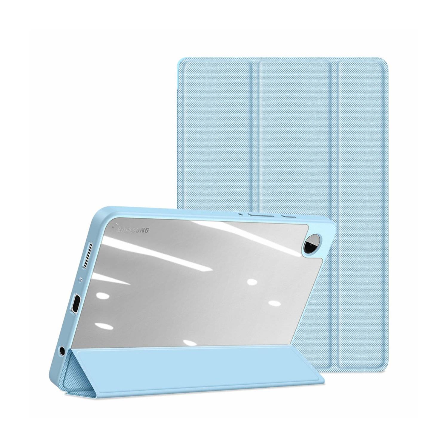 Dux Ducis Toby Eco-Leather Tablet-Ledertasche Schale Cover für Samsung Galaxy Tab A9 8.7" Blau