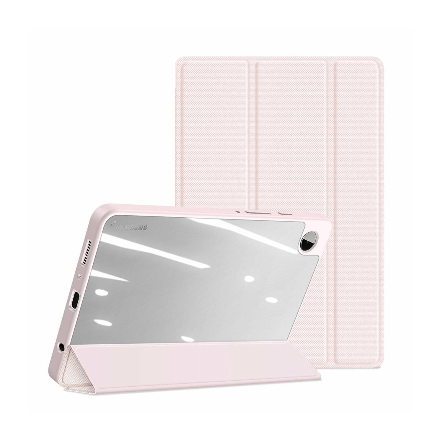 Dux Ducis Toby Eco-Leather Tablet-Ledertasche Schale Cover für Samsung Galaxy Tab A9 8.7" Pink