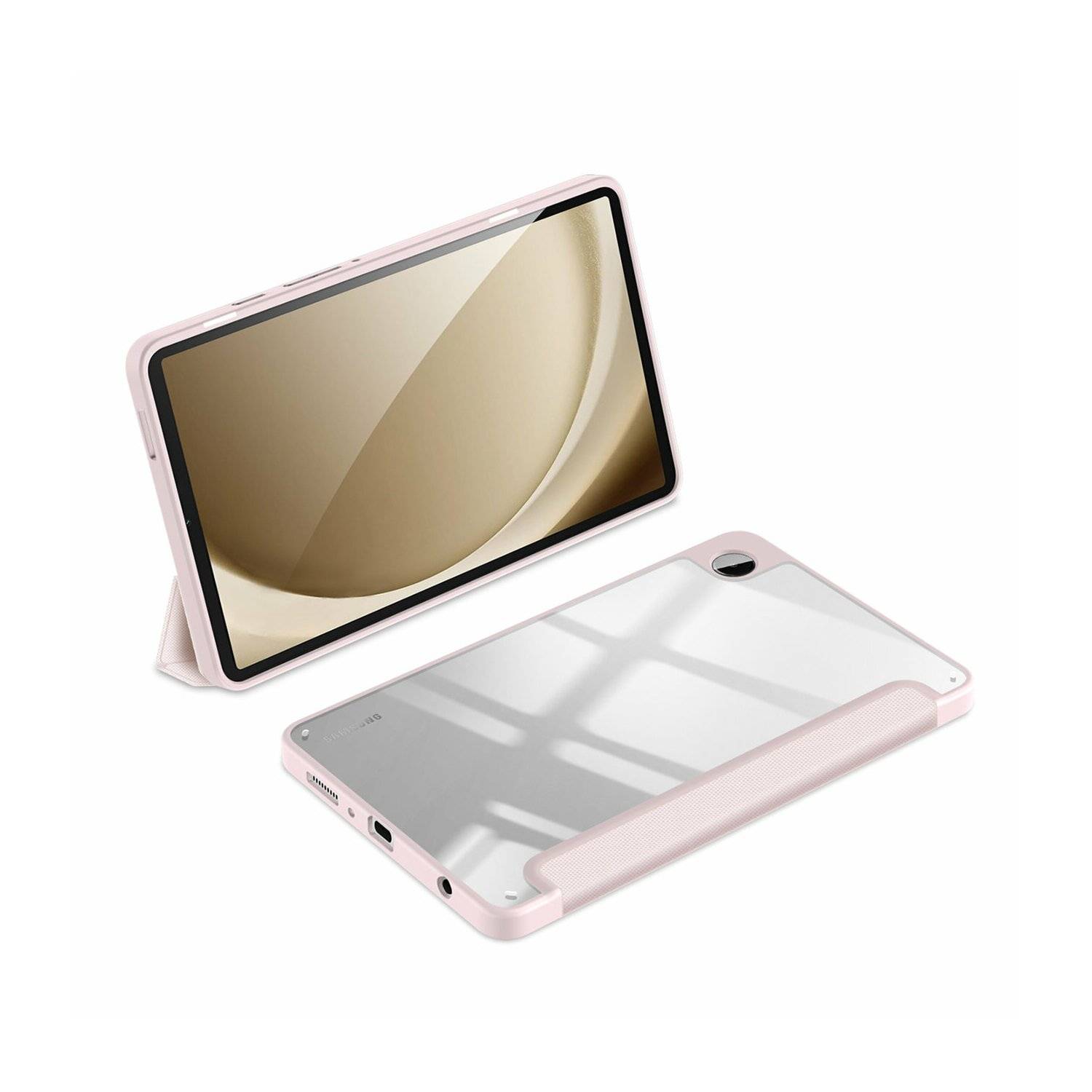 Dux Ducis Toby Eco-Leather Tablet-Ledertasche Schale Cover für Samsung Galaxy Tab A9 8.7" Pink