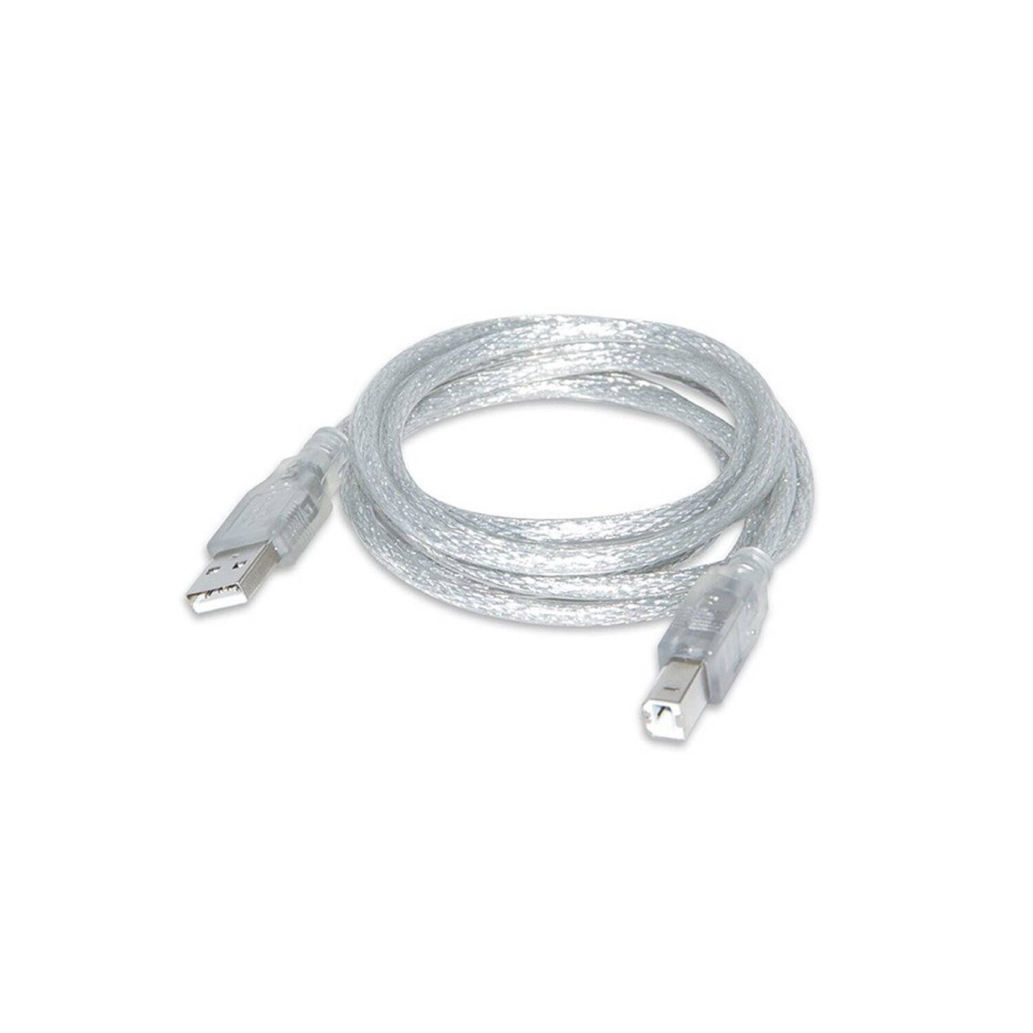 1,5 Meter Hi-Speed USB 2.0 Kabel: Transparente Leistung mit 480 Mbit/s Übertragungsrate, Plug-and-Play für Drucker