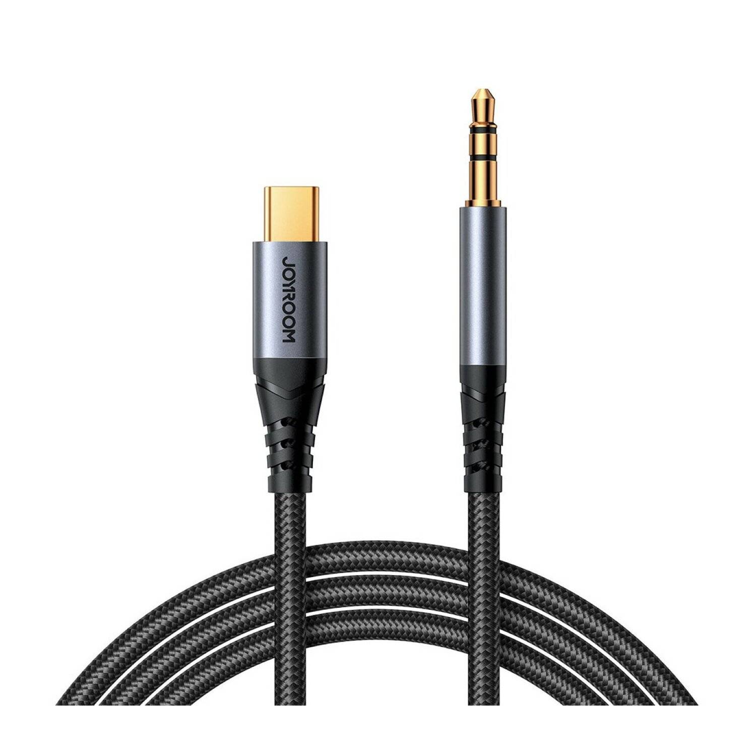 Joyroom Stereo-Audiokabel AUX 3,5 mm Miniklinke – USB-C für Telefon 1,2 m schwarz