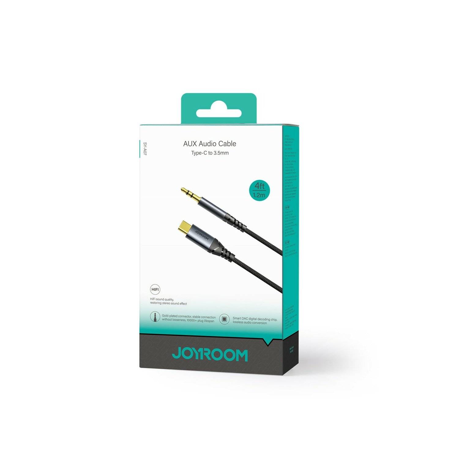 Joyroom Stereo-Audiokabel AUX 3,5 mm Miniklinke – USB-C für Telefon 1,2 m schwarz
