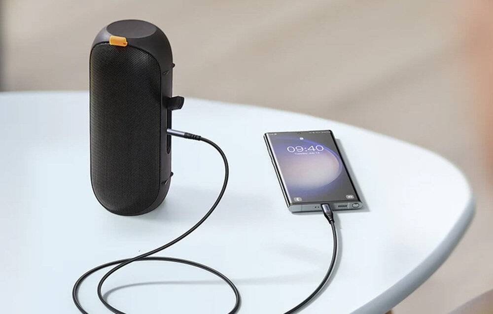 Joyroom SY-A07 USB-C auf 3,5mm AUX Audiokabel, 1,2m, Nylongeflecht