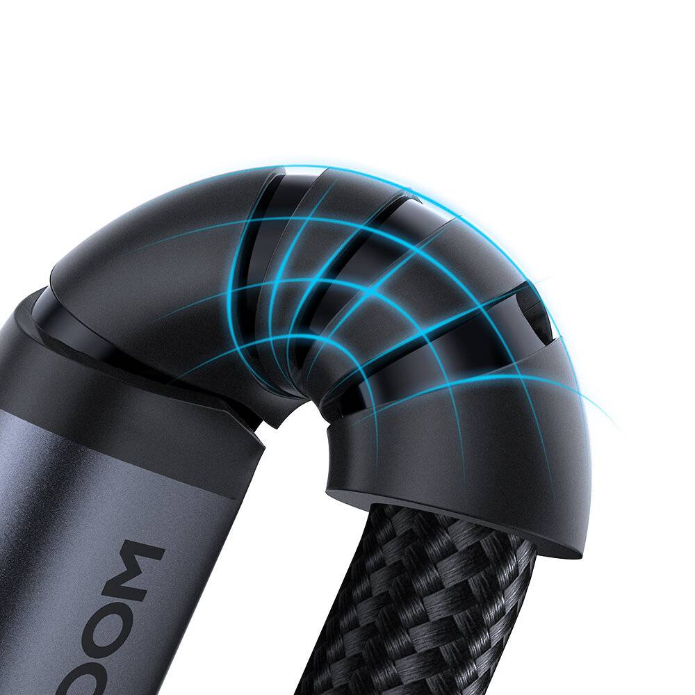 Joyroom SY-A08 AUX-Kabel, 3,5 mm Klinkenstecker, Nylongeflecht, 1,2 m, schwarz