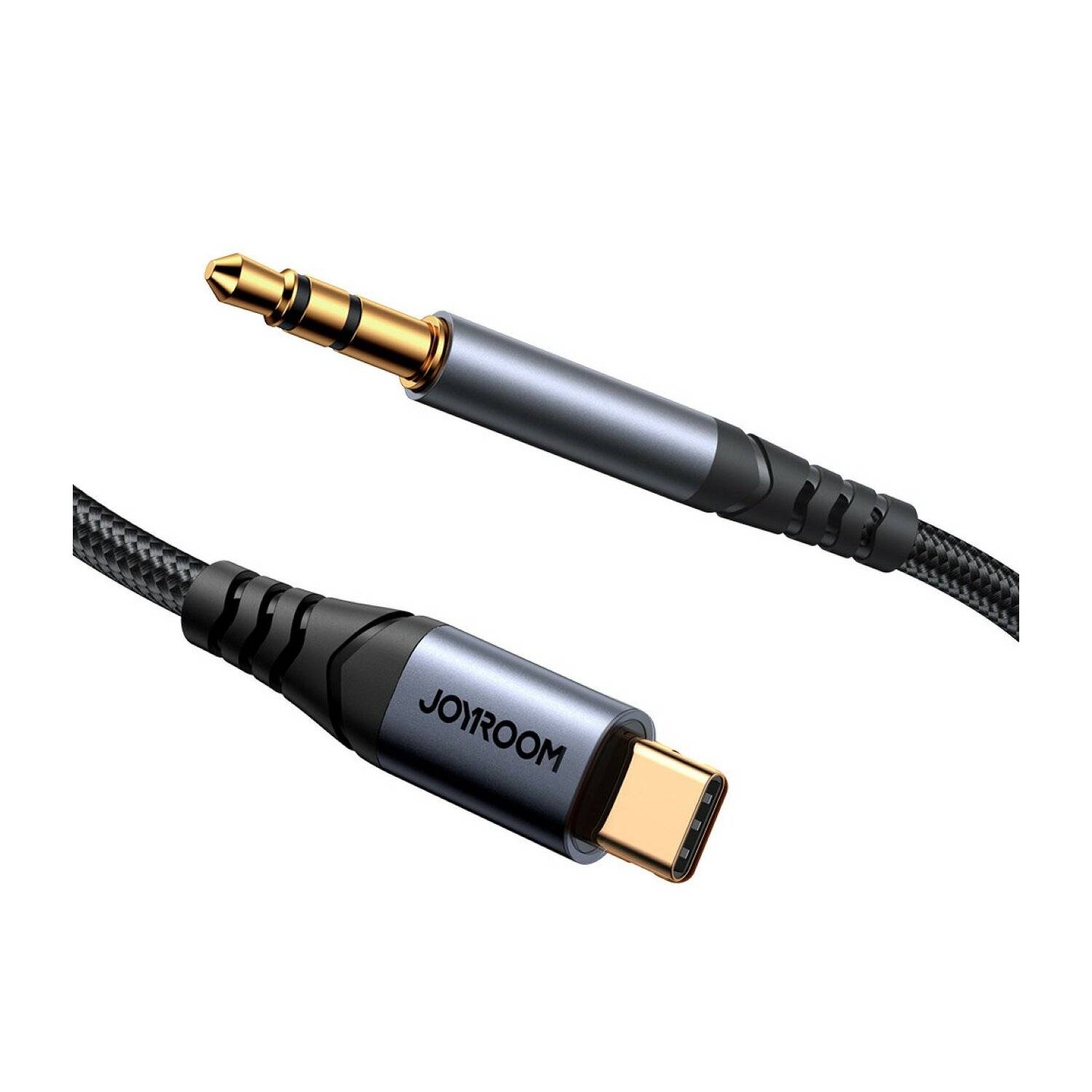 Joyroom Stereo-Audiokabel AUX 3,5 mm Miniklinke – USB-C für Telefon 1,2 m schwarz