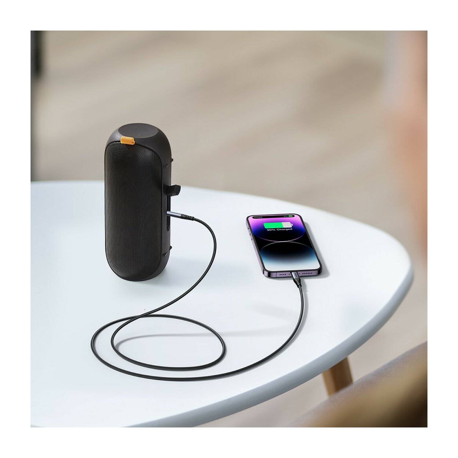 Joyroom Stereo-Audiokabel AUX 3,5 mm Miniklinke – Anschluss für iPhone iPad 1,2 m schwarz