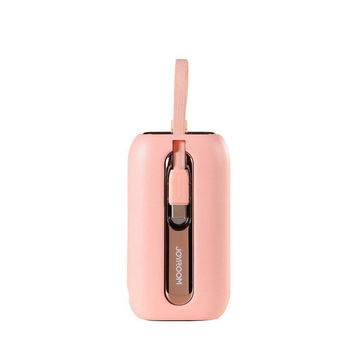 Joyroom Powerbank 10000mAh Colorful Series 22.5W mit 2 integrierten USB C und iPhone Kabeln pink (JR-L012)