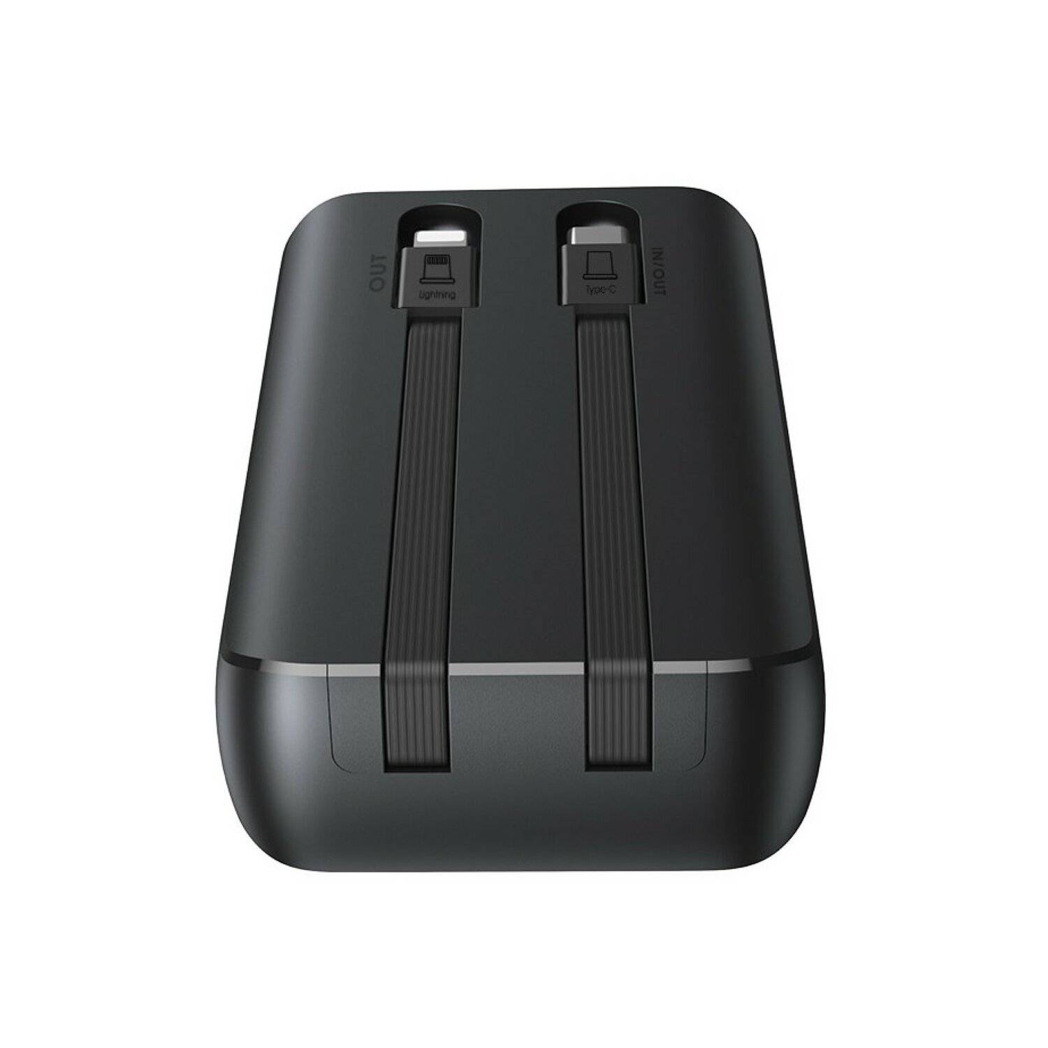 Joyroom Powerbank 30W 10000mAh mit integrierten iPhone und USB-C-Kabeln Schwarz