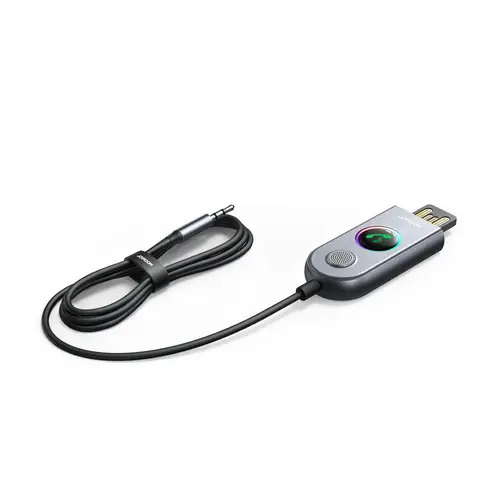 Joyroom JR-CB6 kabelloser Autoempfänger Bluetooth Technologie – Grau 100 cm mit LED Joyroom JR-CB6 kabelloser Autoempfänger Bluetooth Technologie – Grau 100 cm mit LED