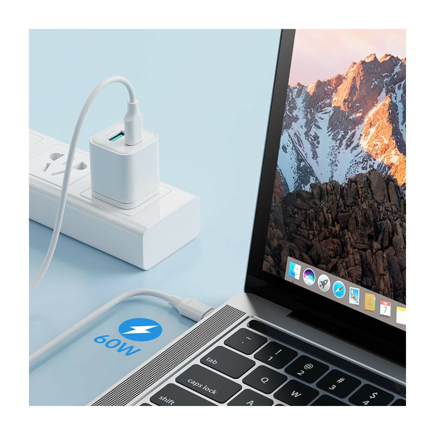 Joyroom Ladekabel/Datenkabel USB-C - USB-C 480Mb/s 60W 1m weiß (S-CC060A9)
