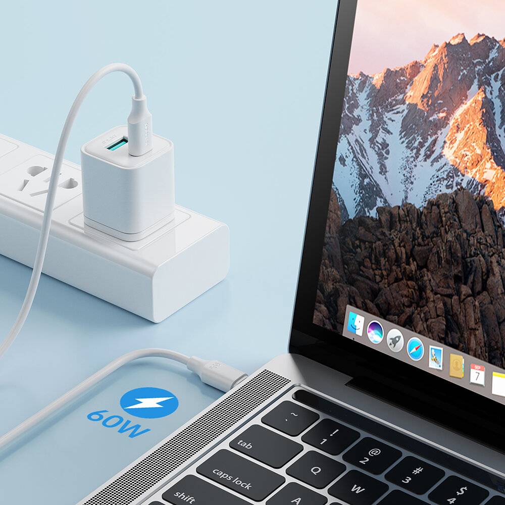 Joyroom USB-C zu USB-C Ladekabel, 60W Power Delivery, 1m, weiß