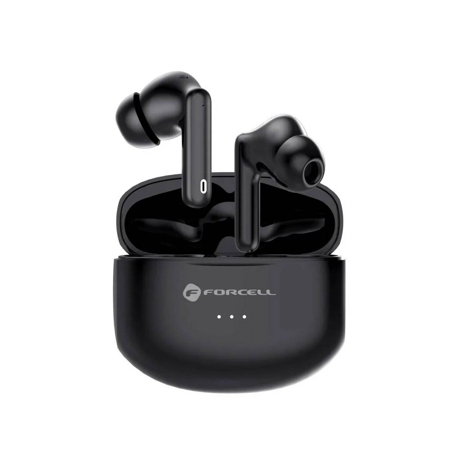 FORCELL F-AUDIO drahtgebundene Ohrhörer TWS Clear Sound schwarz Bluetooth Verbindung 320 mAh