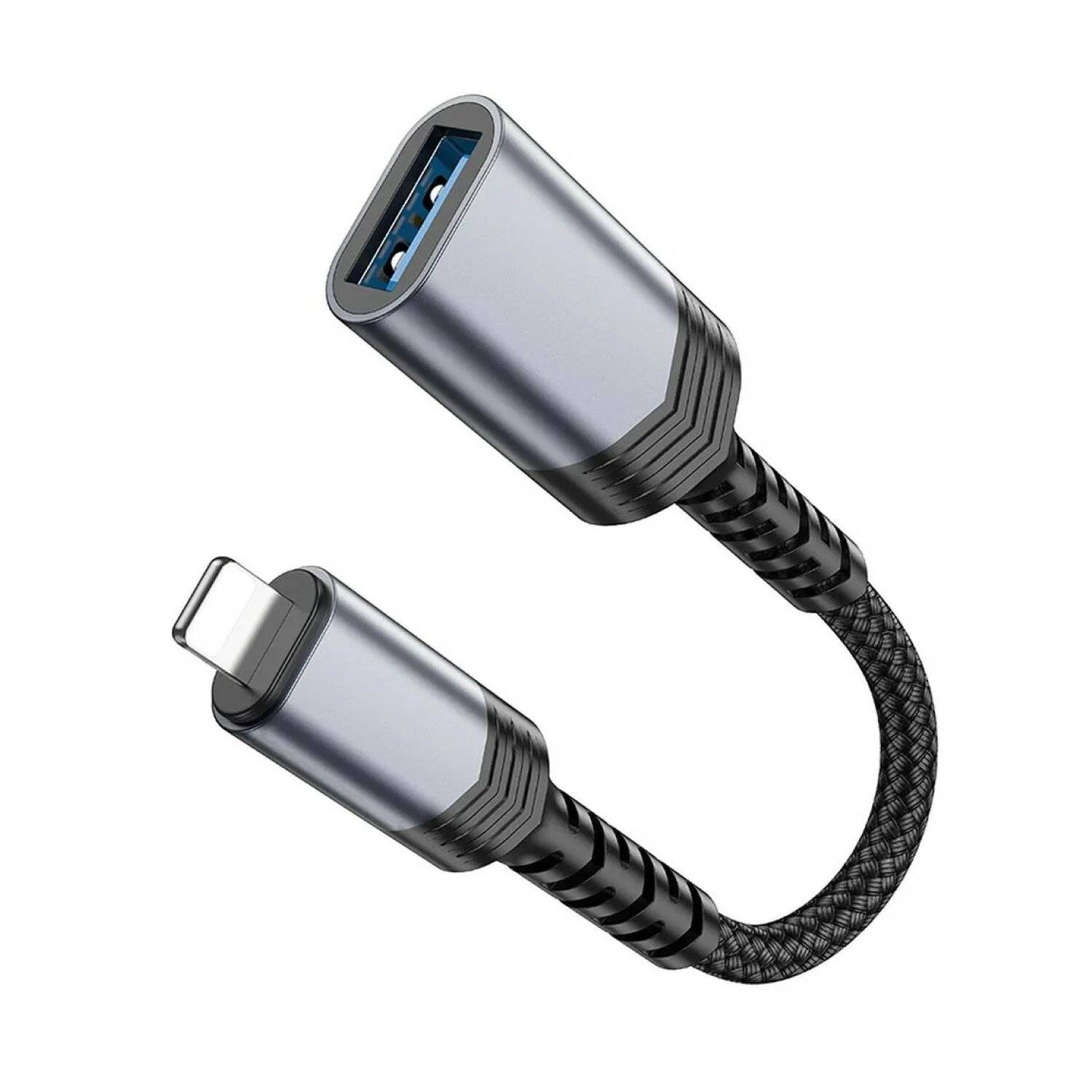 HOCO Adapter iPhone-Anschluss 8-polig (männlich) auf USB (weiblich) 3.0 UA24 schwarz