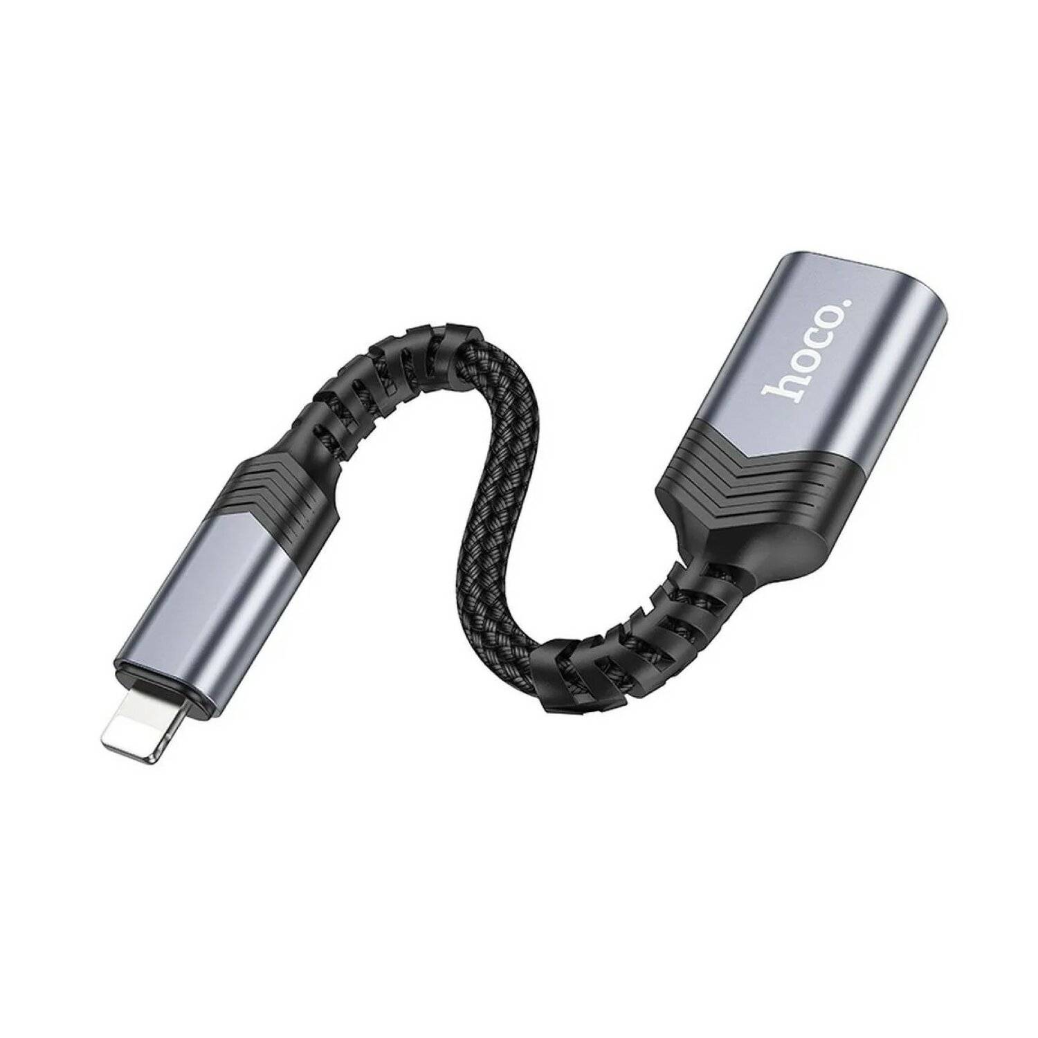 HOCO Adapter iPhone-Anschluss 8-polig (männlich) auf USB (weiblich) 3.0 UA24 schwarz