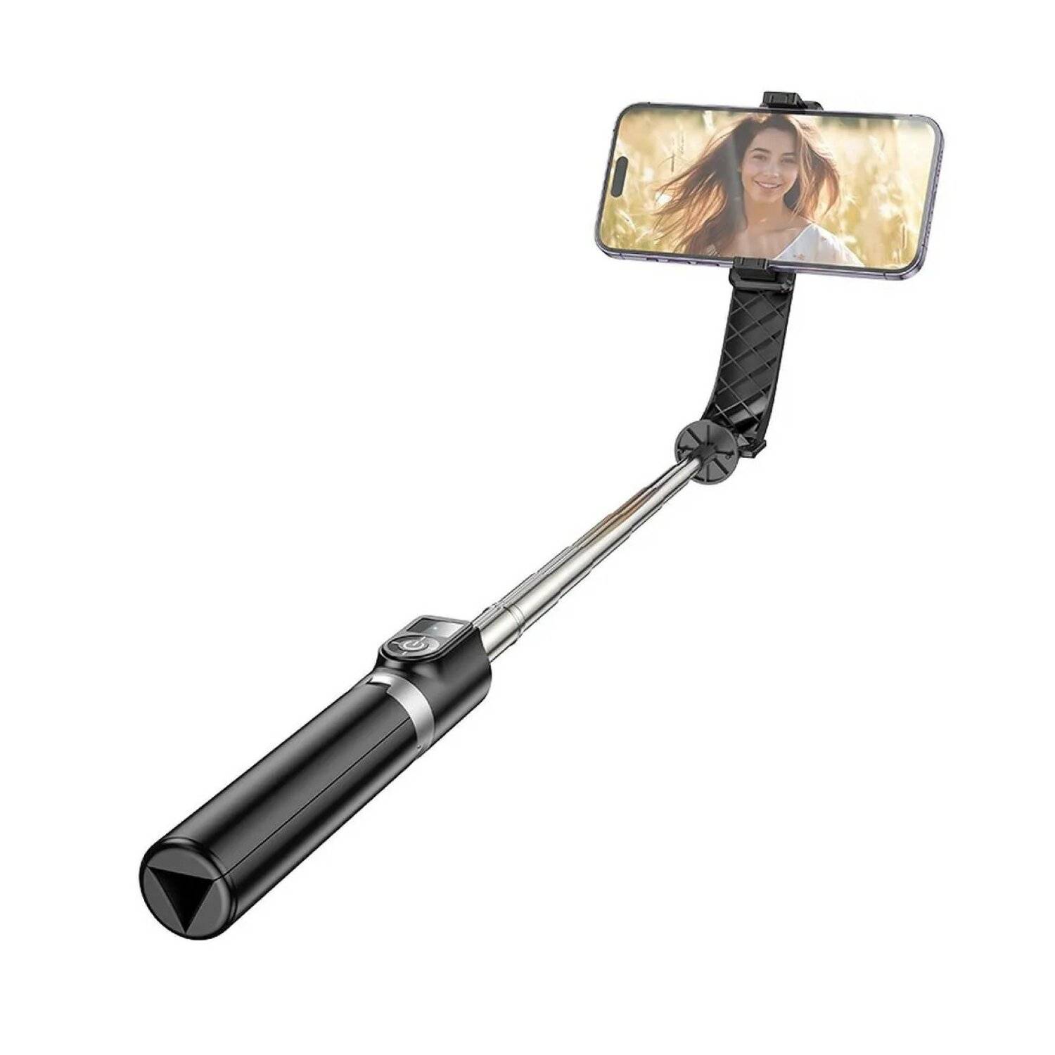 HOCO Selfie Stick Stativ mit Bluetooth-Fernbedienung Prior K20 schwarz 70mAh aus Stahl